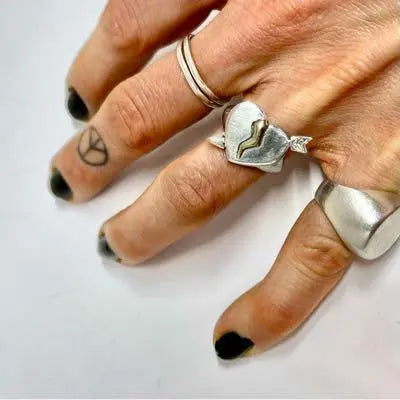 Hjärtklackring med mässingsspricka - L8Hasselblad