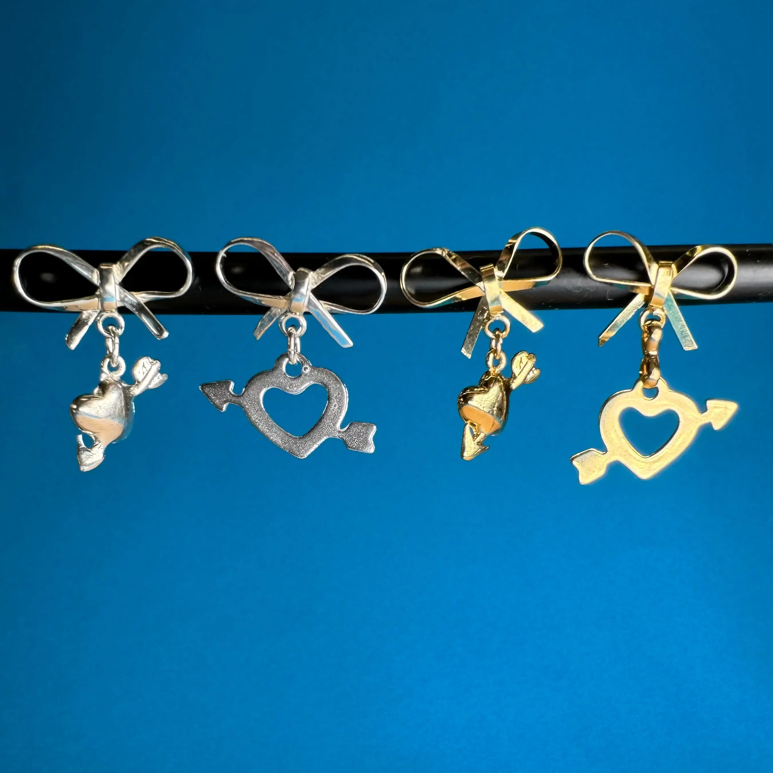 Örhänge - Rosett med hjärta L8Hasselblad