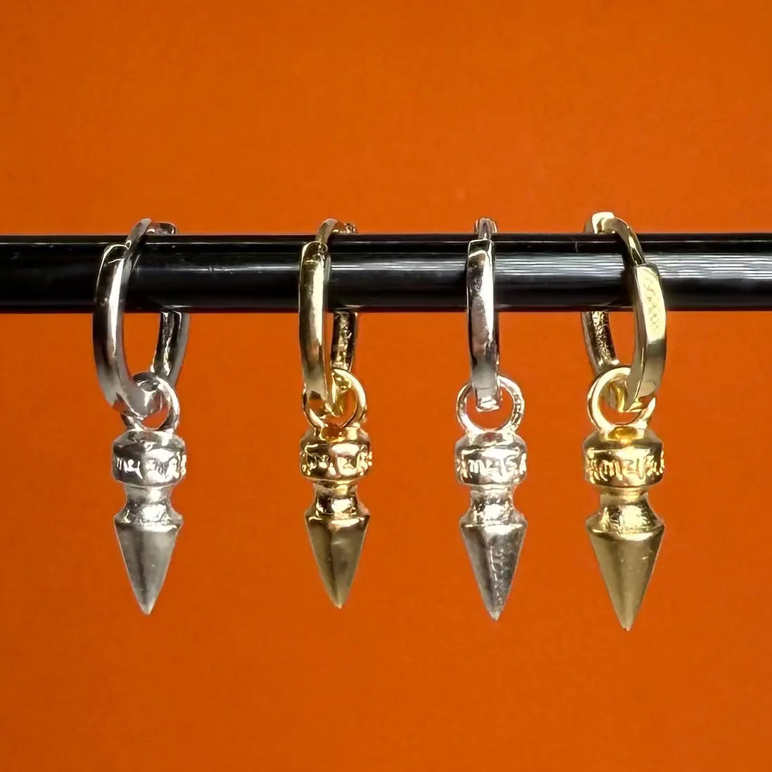 Örhänge - Blanka niten L8Hasselblad