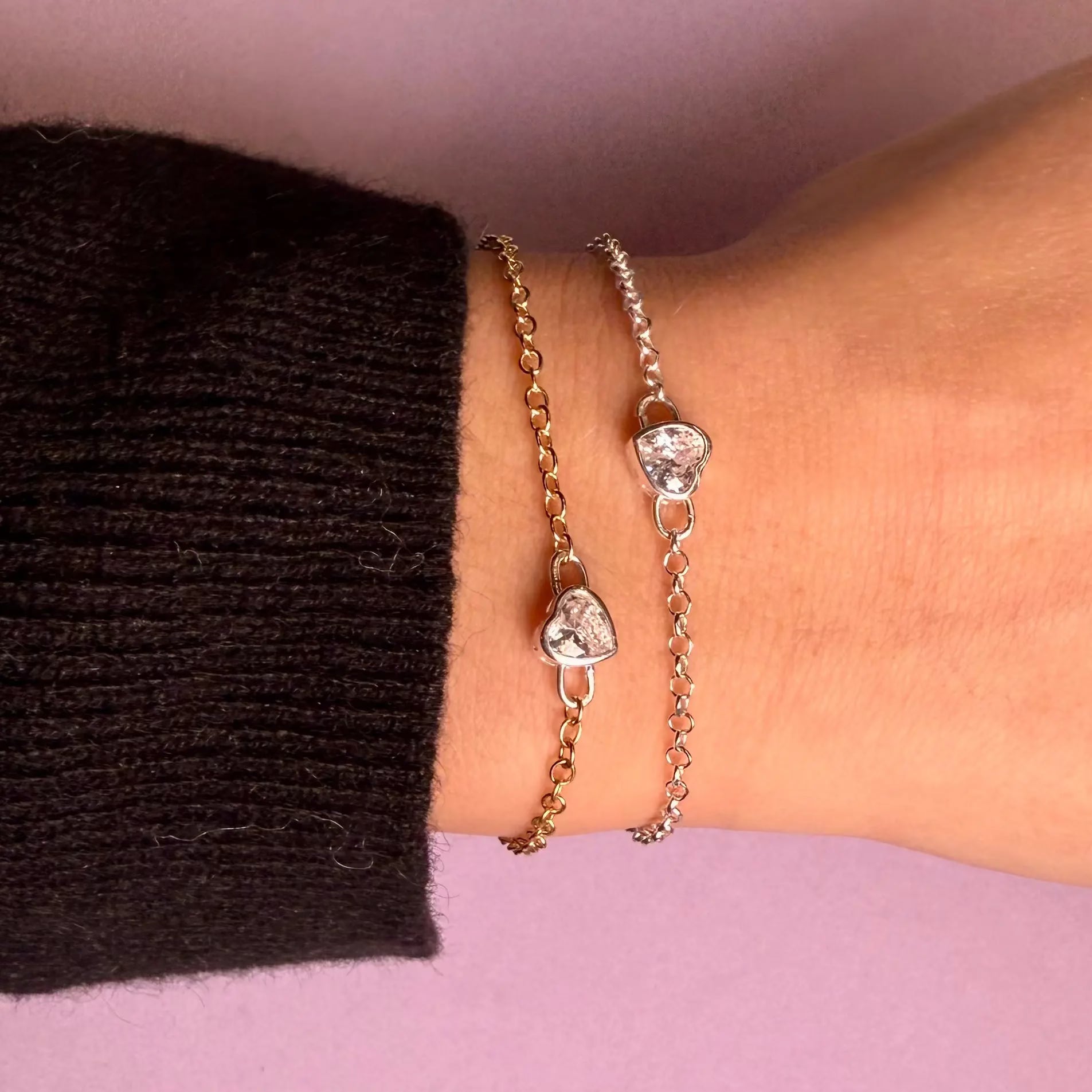 Zirkonhjärta armband L8Hasselblad