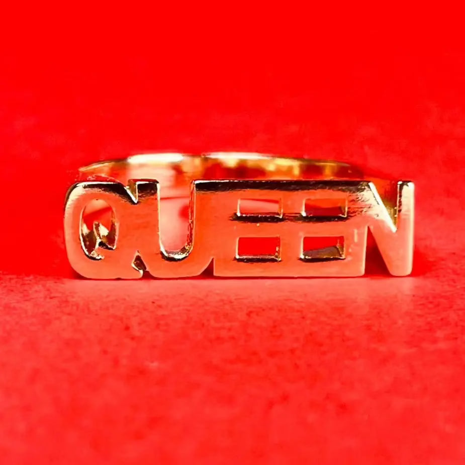 QUEEN-Ring Gulddoublé L8Hasselblad