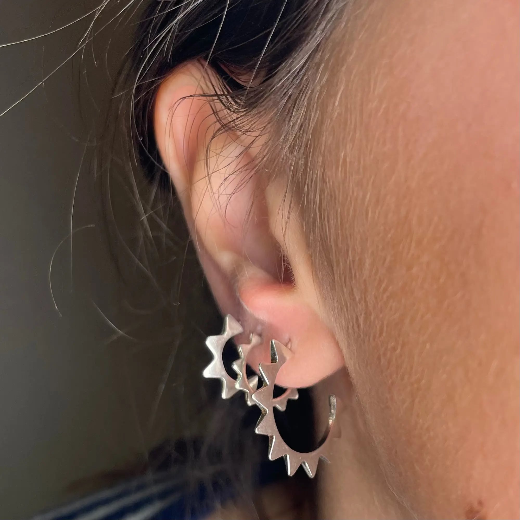 Stiftörhänge - Spetsiga Nitar L8Hasselblad