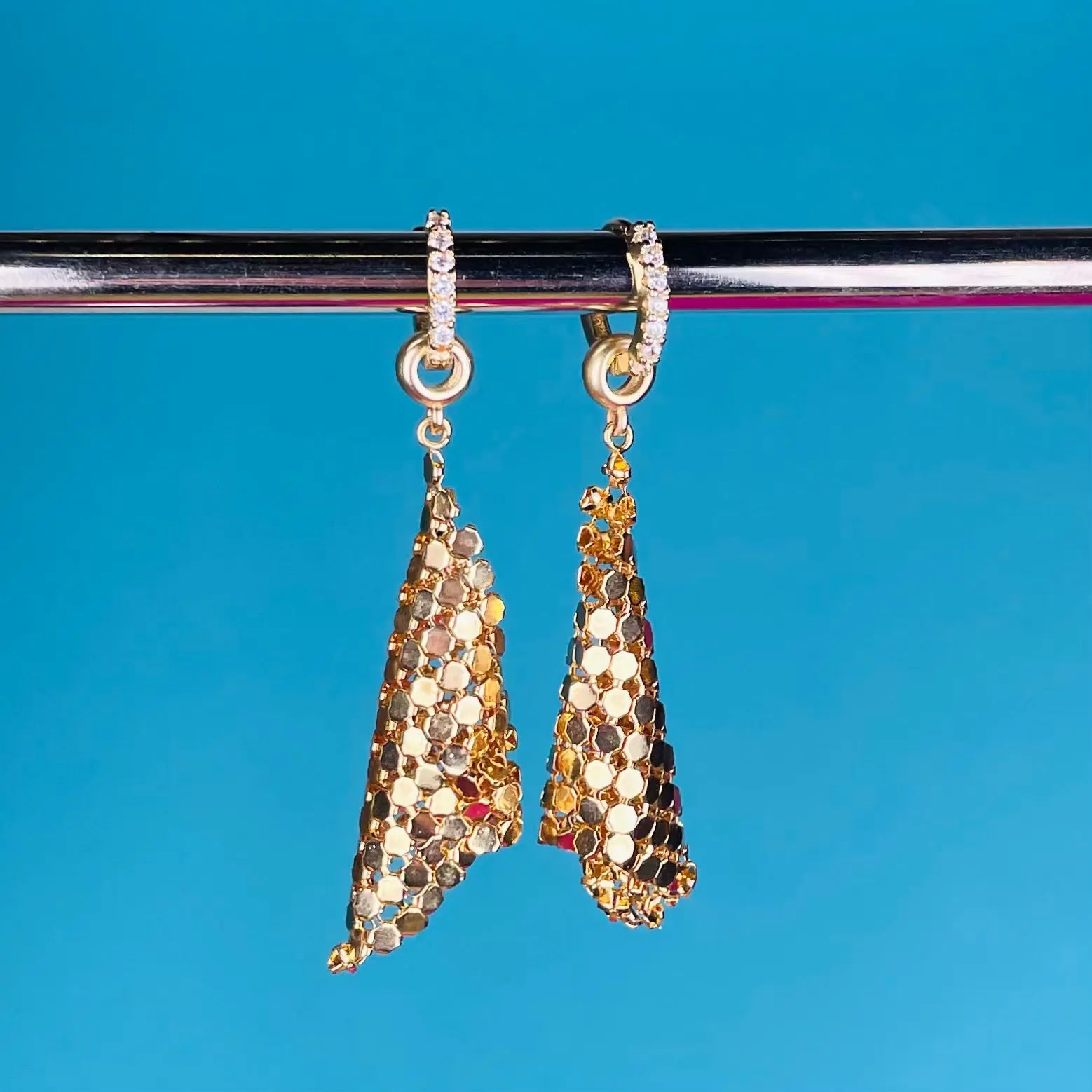 Örhänge - Gulddoublebling L8Hasselblad