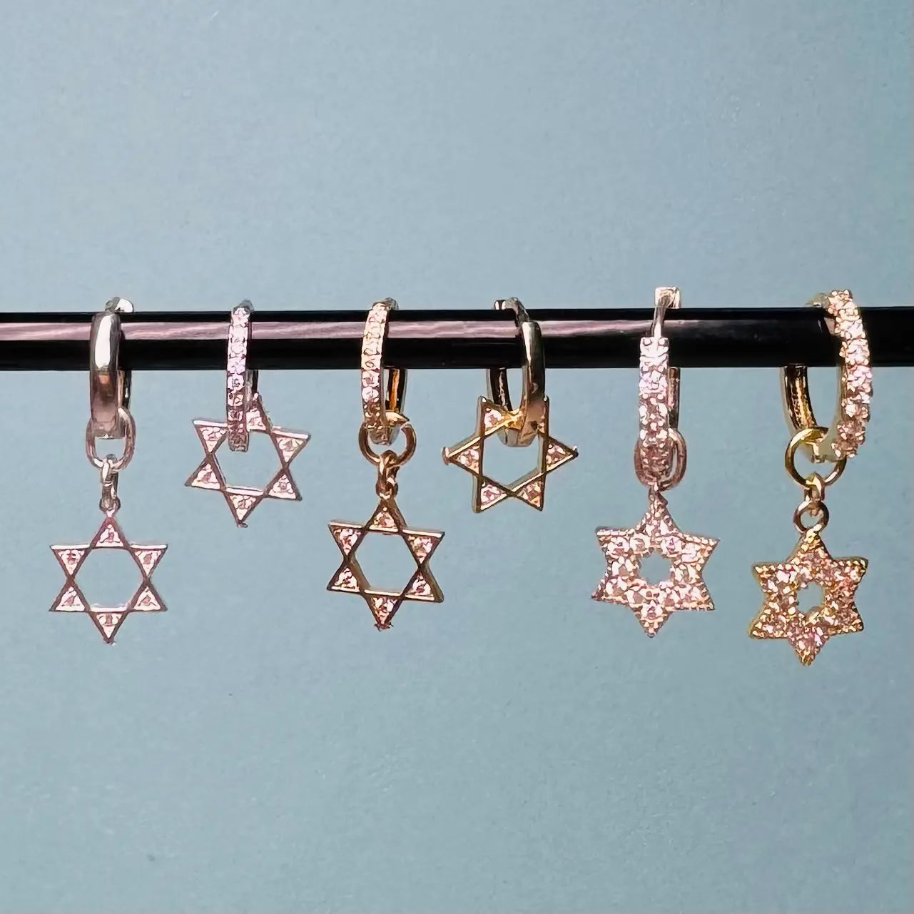 Örhängen- Glittriga davidsstjärnor L8Hasselblad