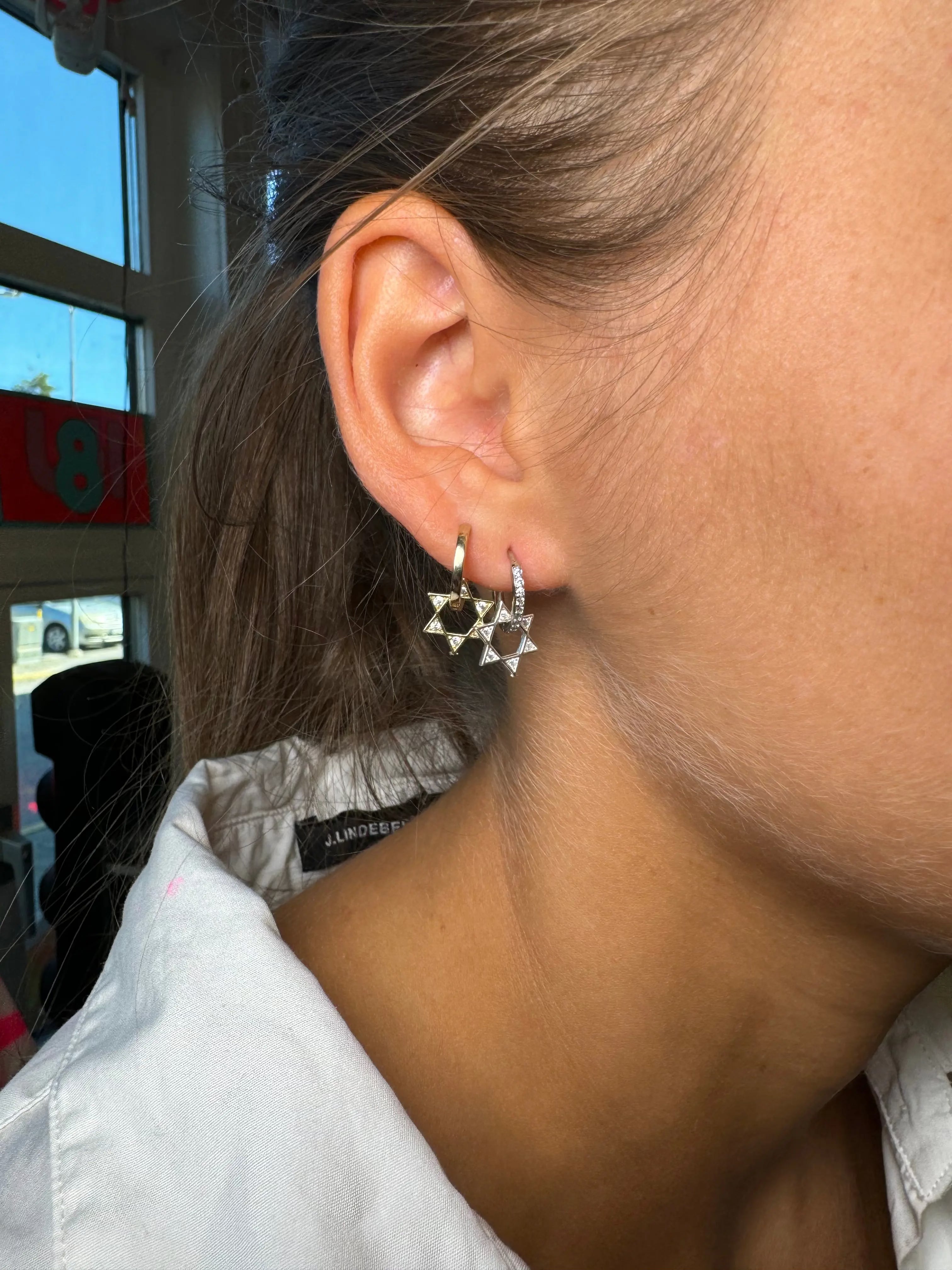 Örhängen- Glittriga davidsstjärnor L8Hasselblad