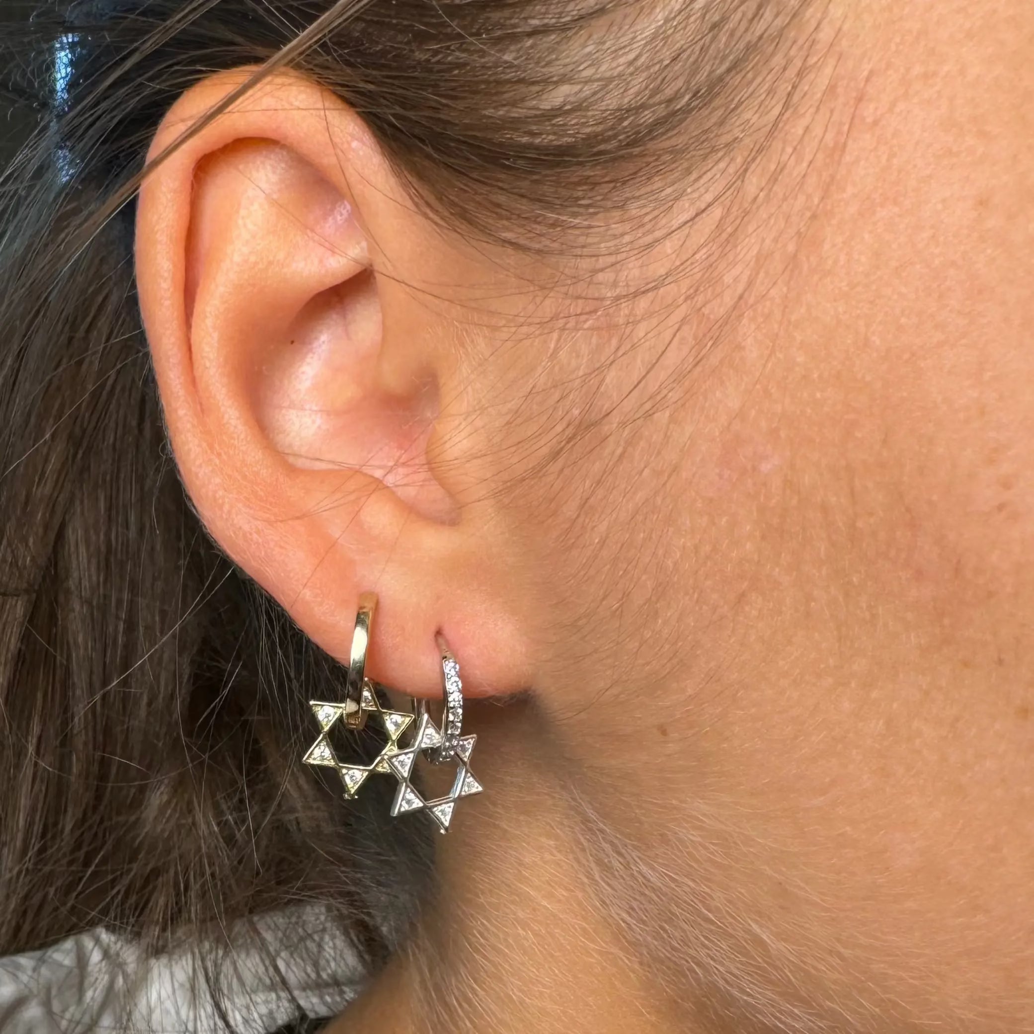 Örhängen- Glittriga davidsstjärnor L8Hasselblad