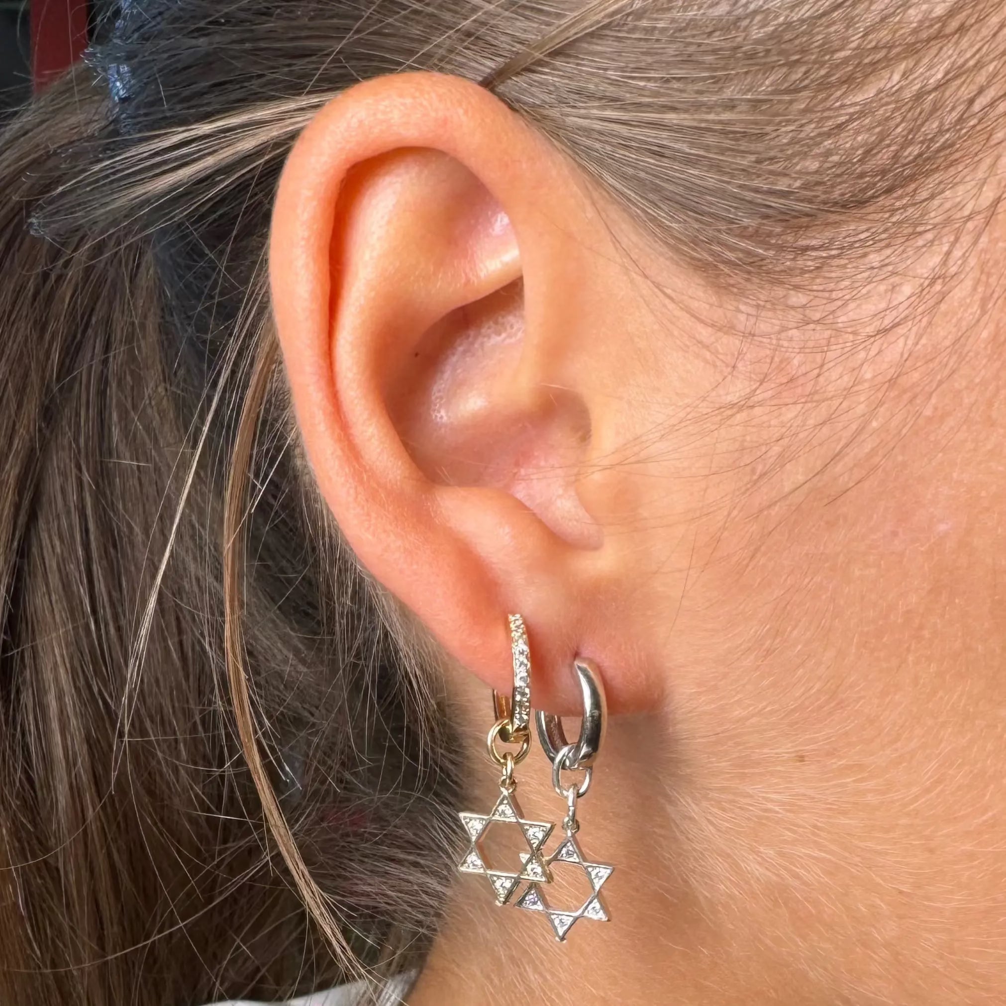 Örhängen- Glittriga davidsstjärnor L8Hasselblad