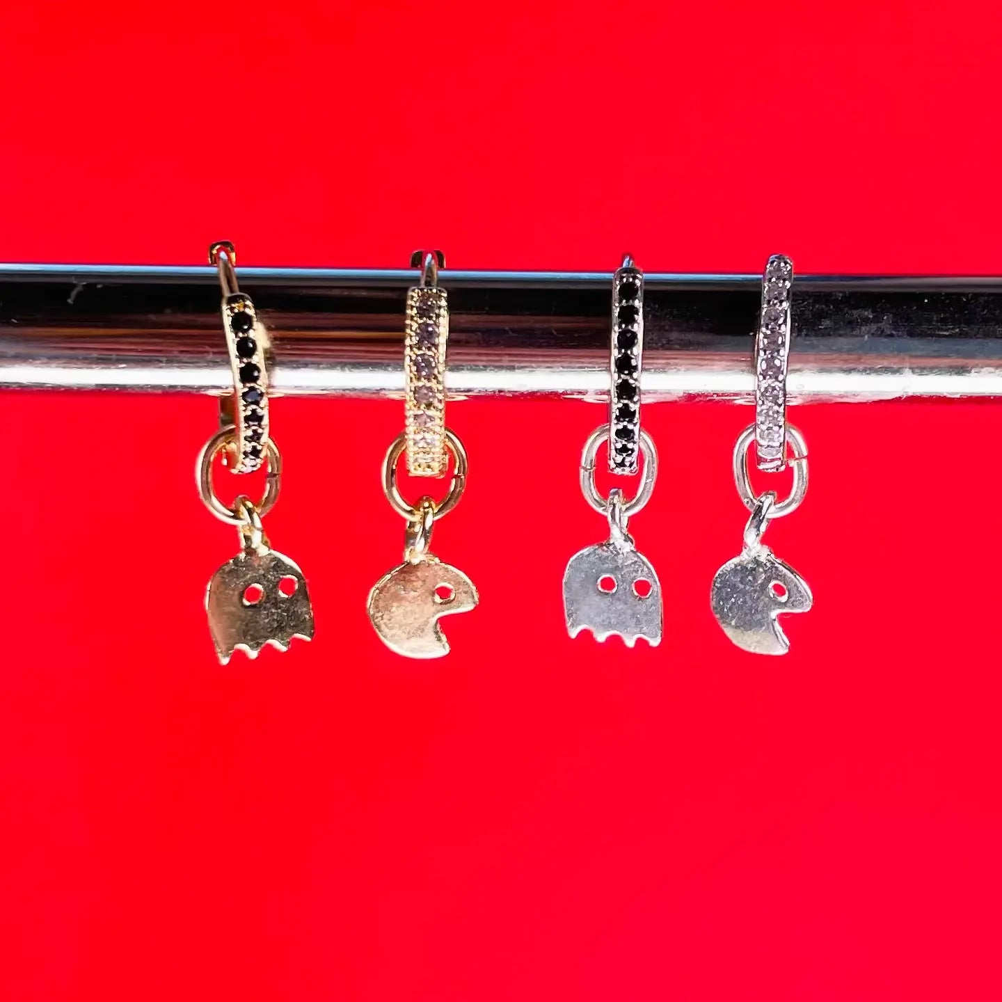 Örhängen - Pac Man & Spöke L8Hasselblad