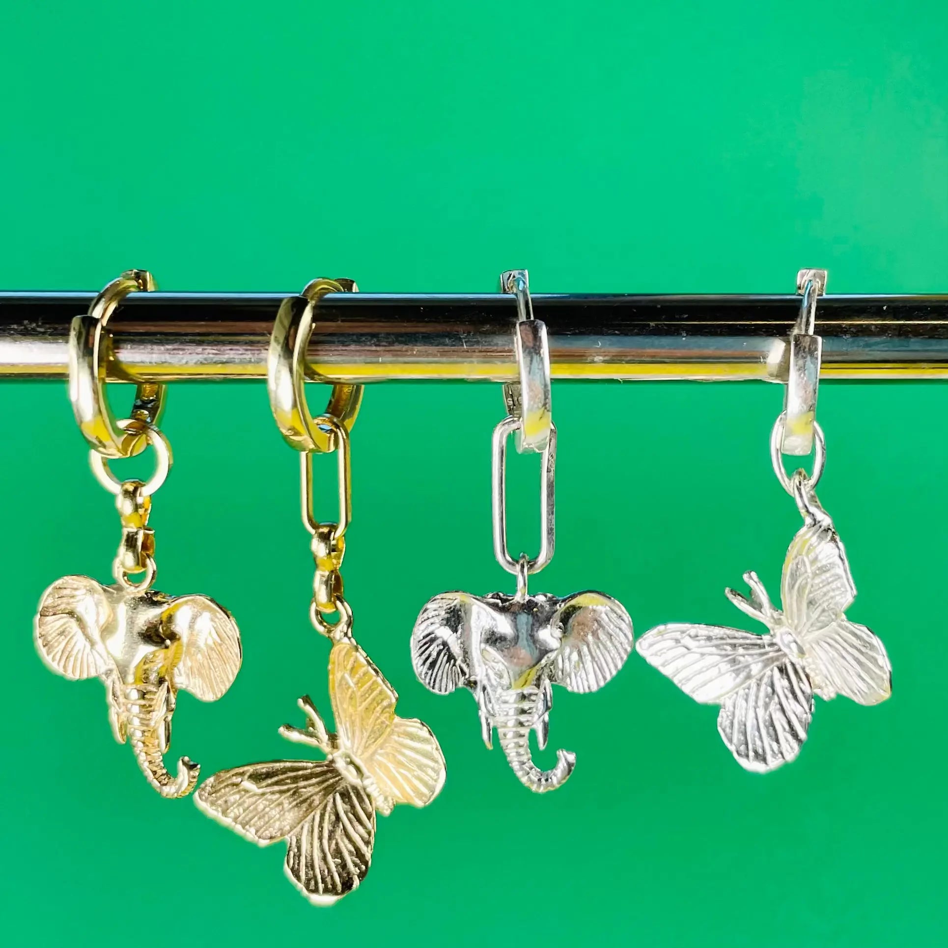 Örhängen - Elefant & Fjäril L8Hasselblad