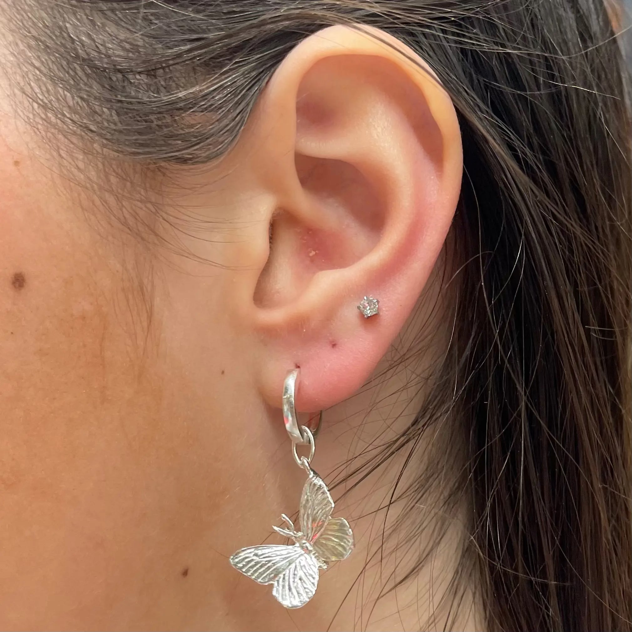 Örhängen - Elefant & Fjäril L8Hasselblad