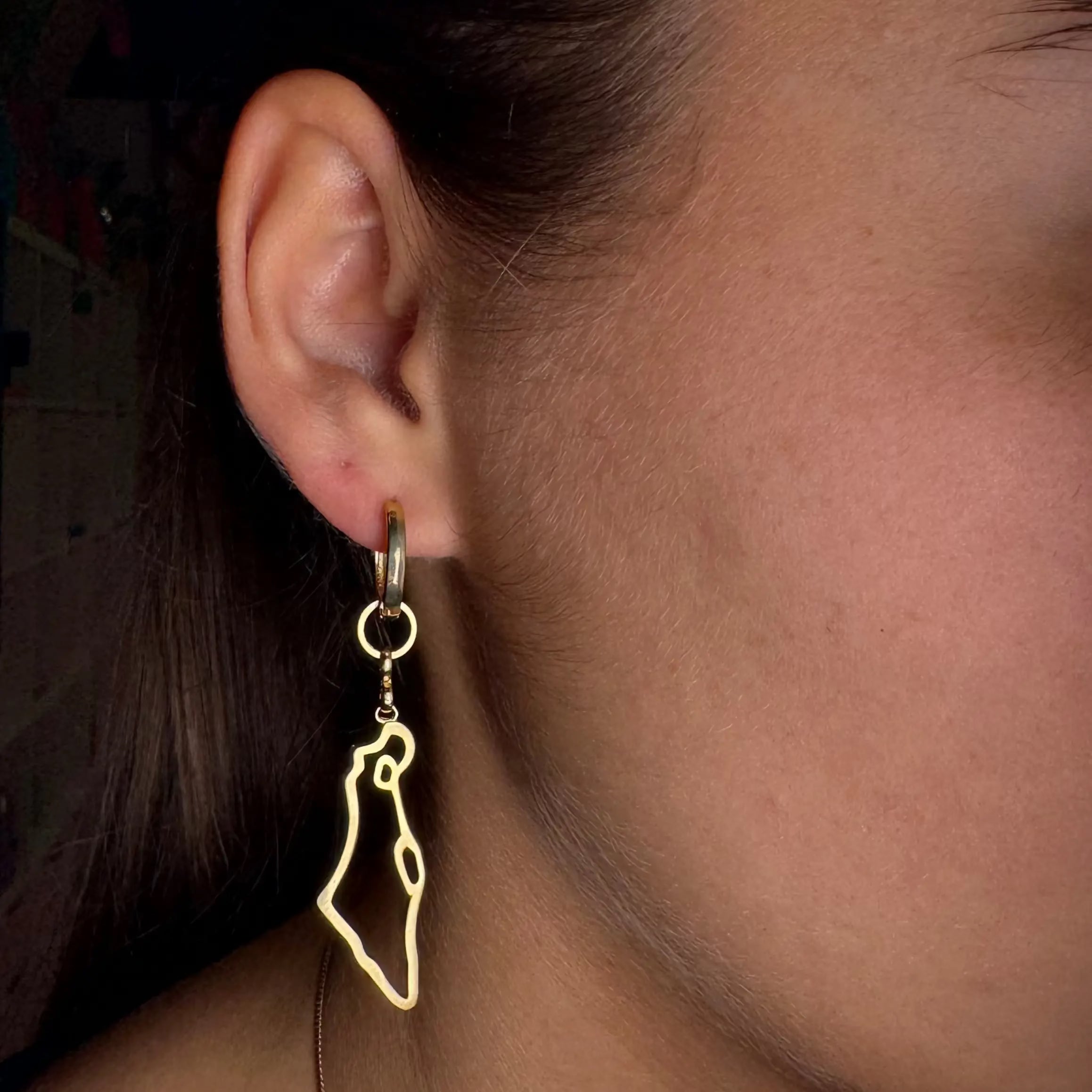 Berlock - Israelkarta ihålig L8Hasselblad