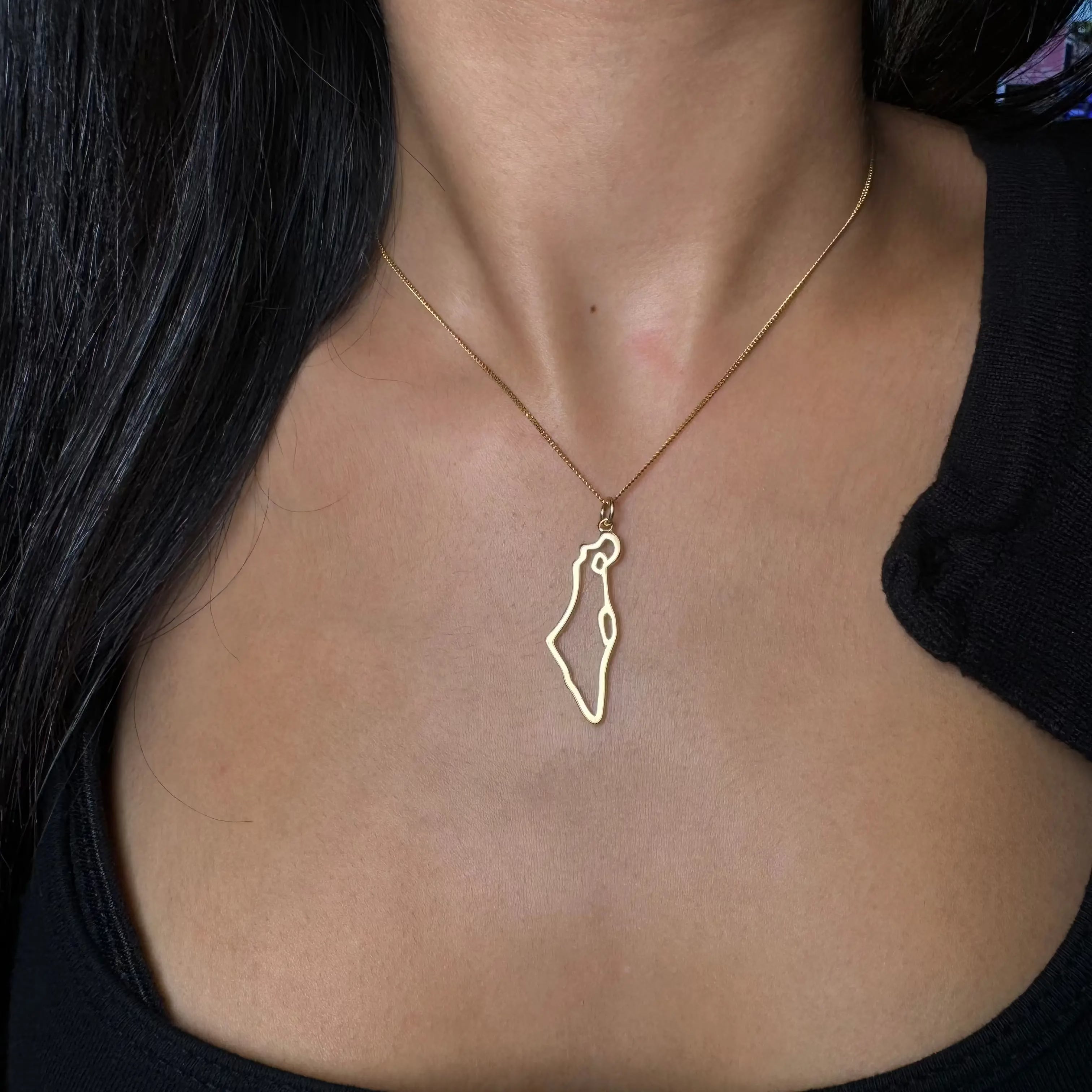 Berlock - Israelkarta ihålig L8Hasselblad