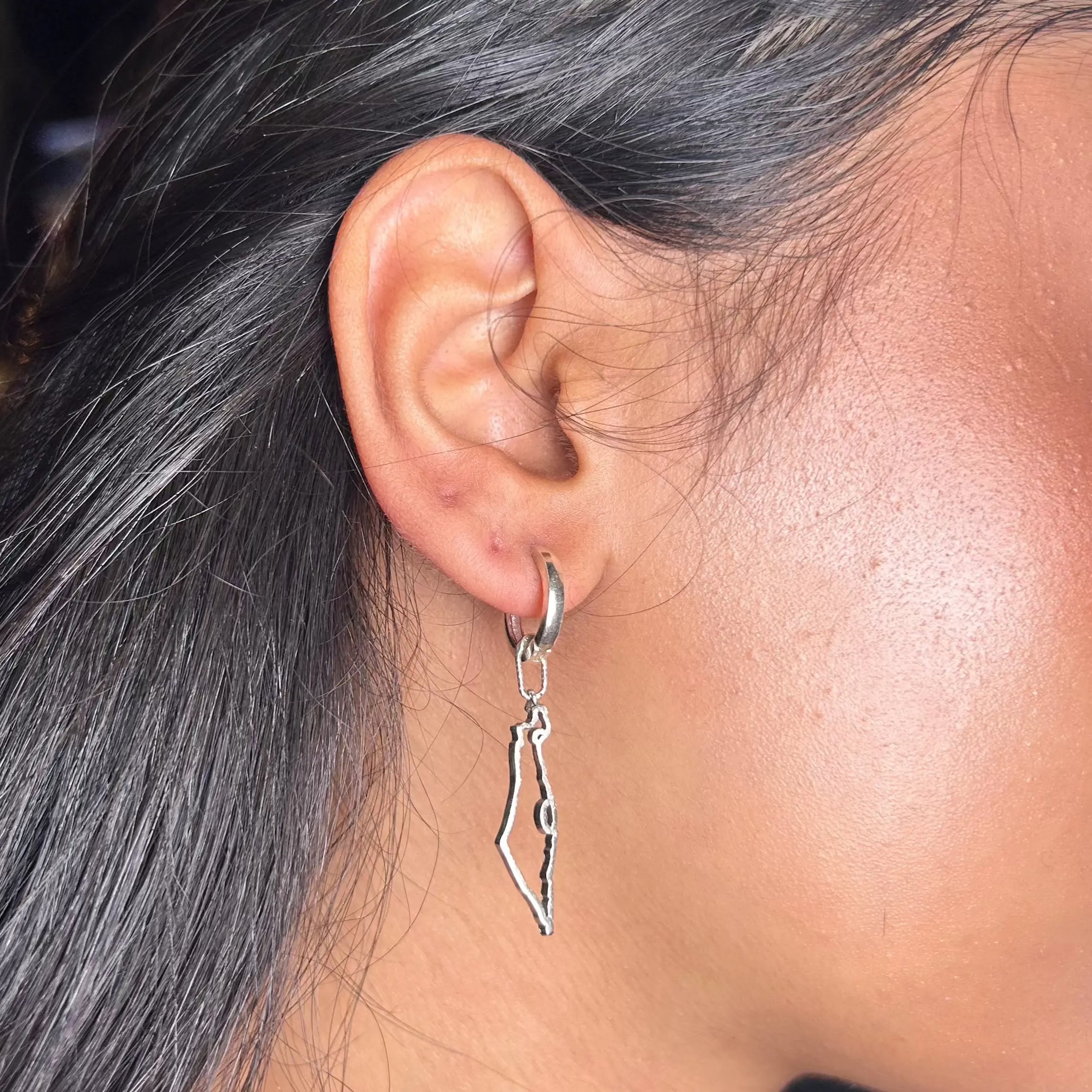 Berlock - Israelkarta ihålig L8Hasselblad