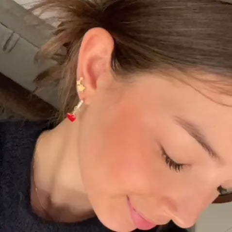 Örhänge - Röda Hjärtan Tuggummi L8Hasselblad