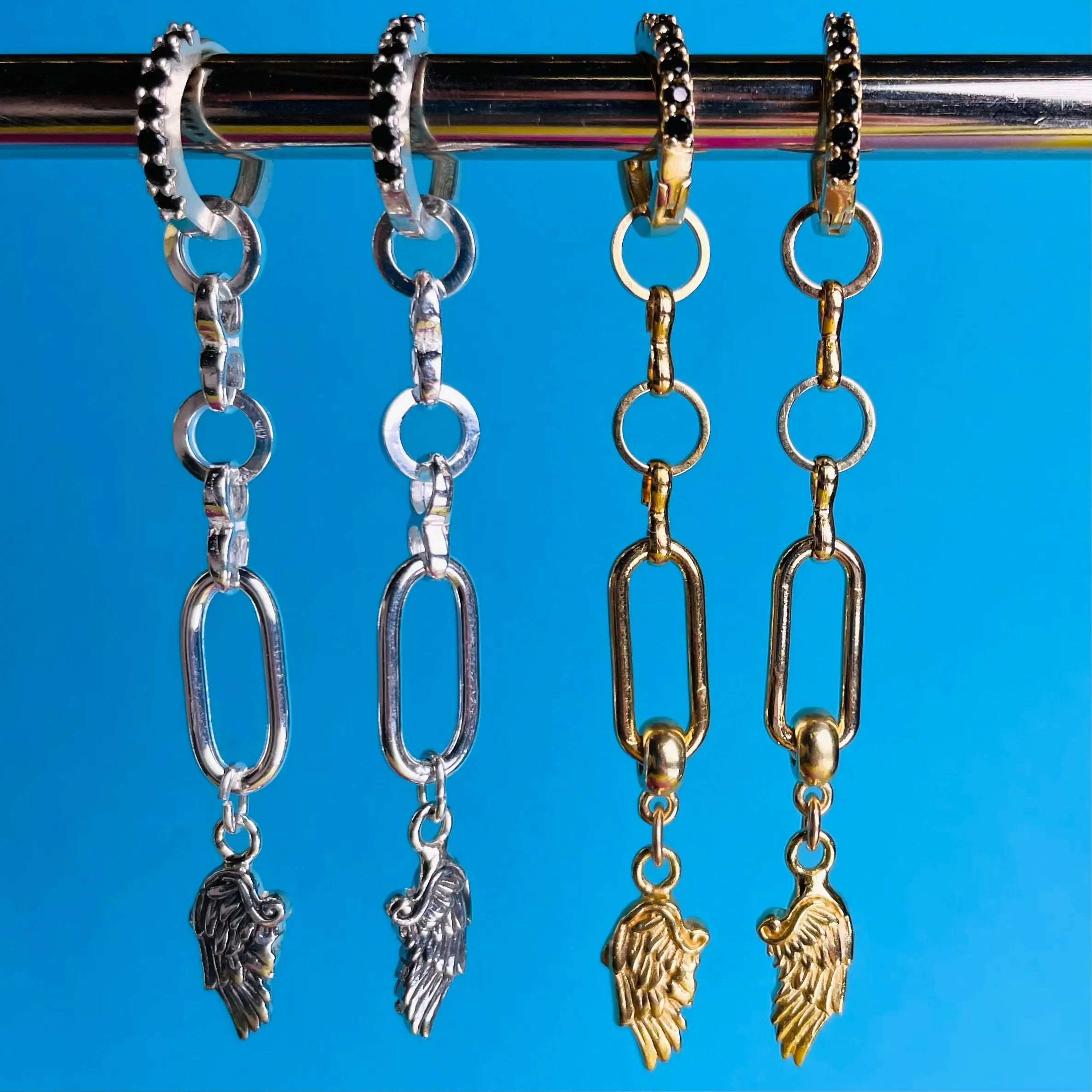 Långt Örhänge - Vingar - L8Hasselblad