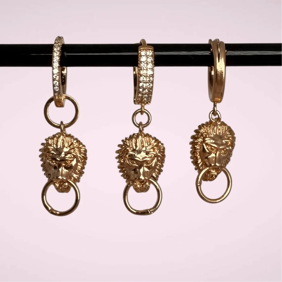 Leo - roséguldörhänge - L8Hasselblad