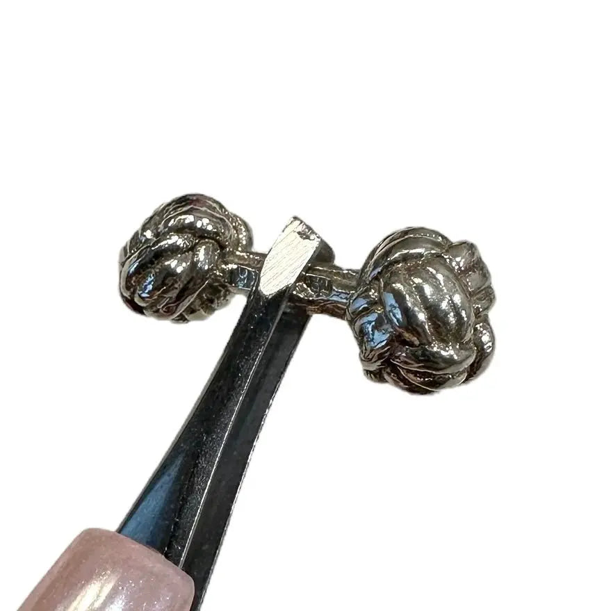 Manschettknappar - klassisk knut - L8Hasselblad