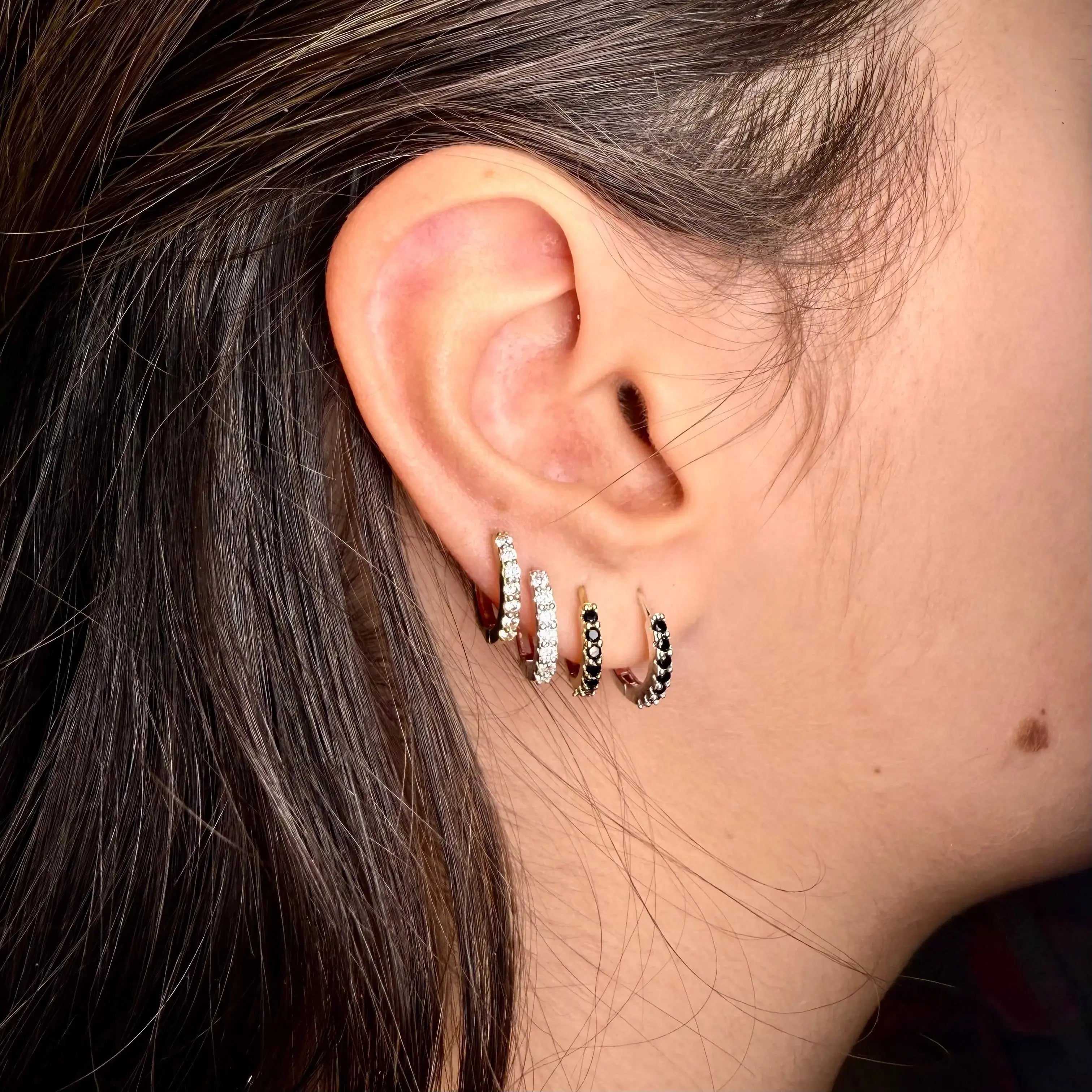 Tjockare colorful hoops guld - L8Hasselblad