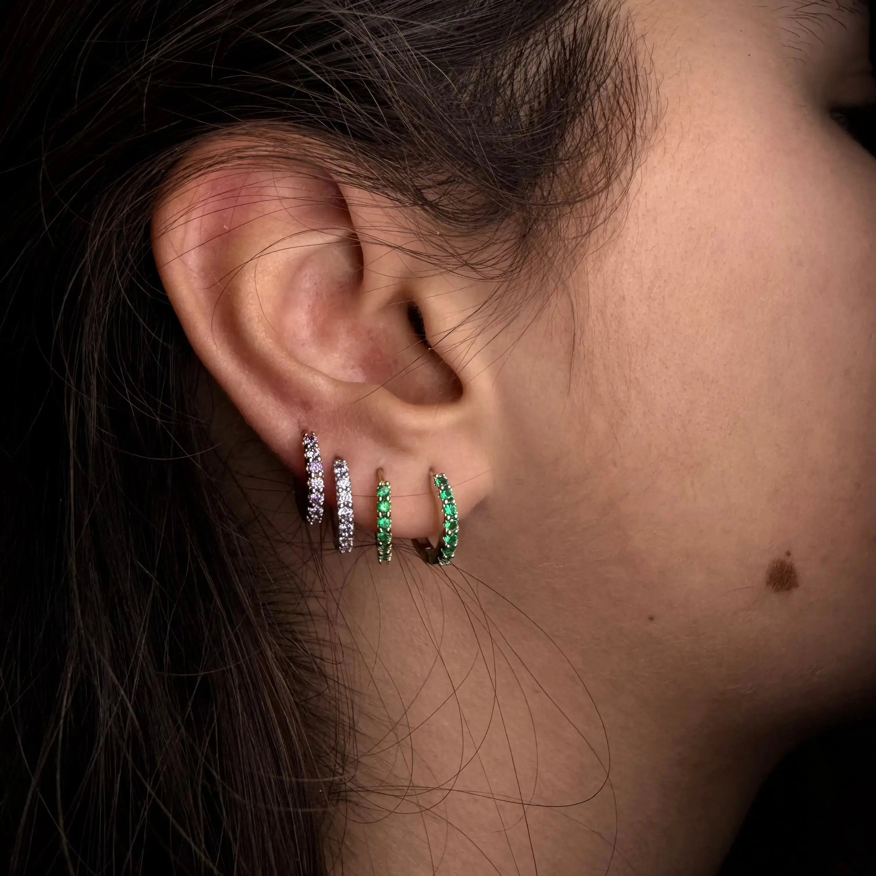 Tjockare colorful hoops guld - L8Hasselblad