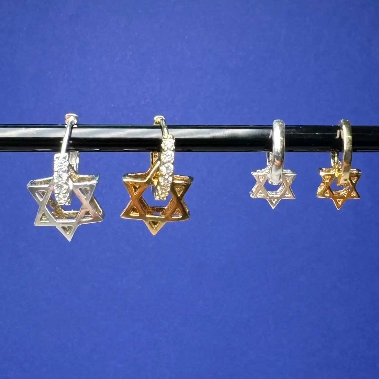Örhänge - 3D davidsstjärna - L8Hasselblad