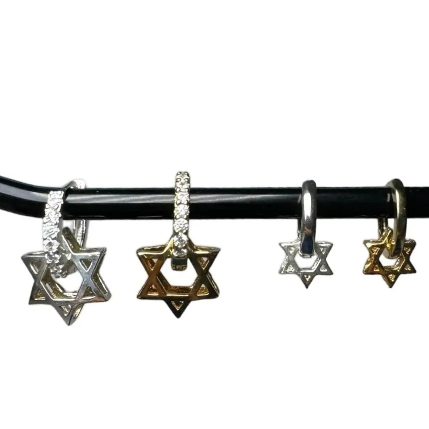 Örhänge - 3D davidsstjärna - L8Hasselblad