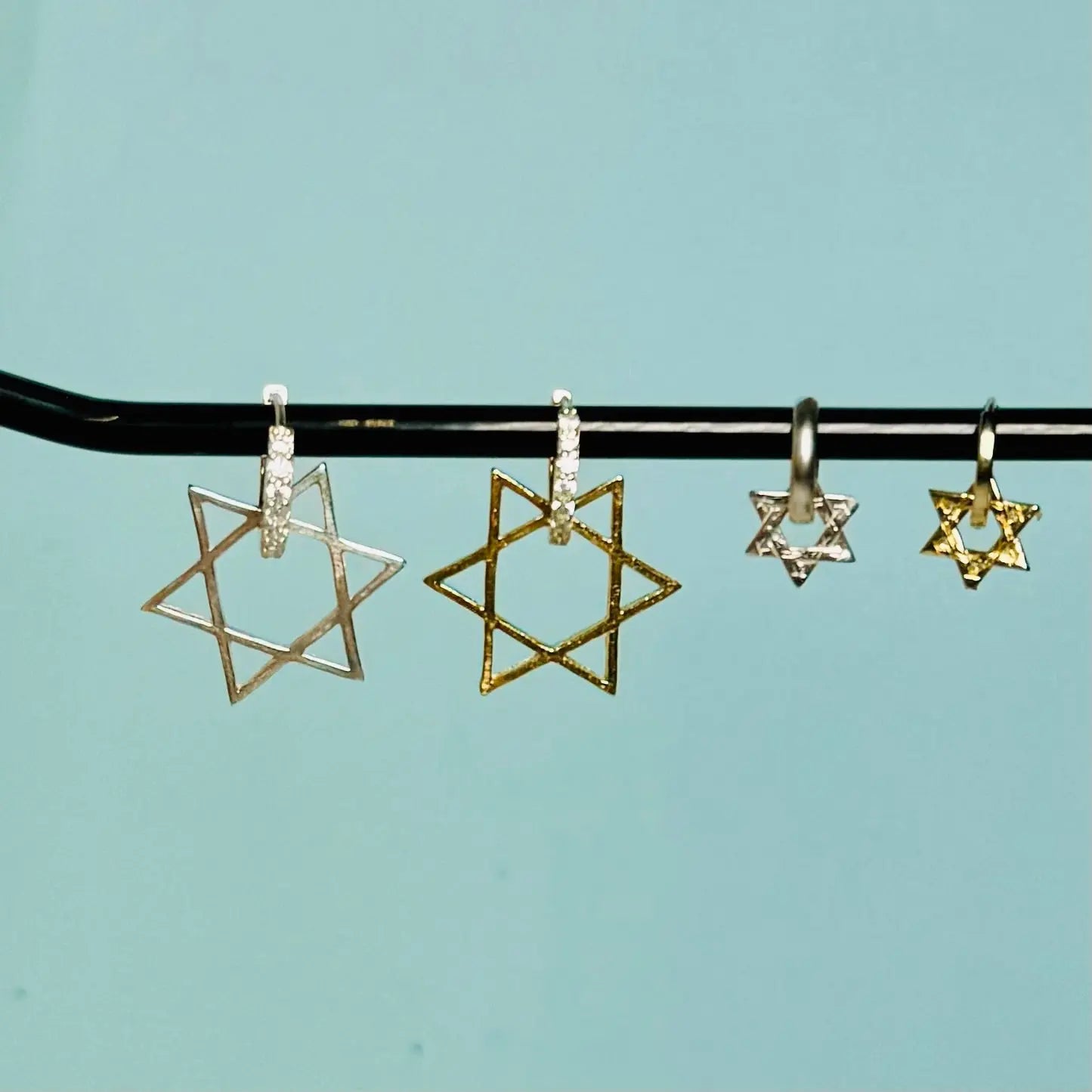 Örhänge - Davidsstjärna utan ögla - L8Hasselblad