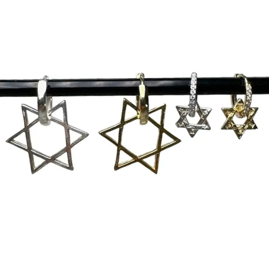 Örhänge - Davidsstjärna utan ögla - L8Hasselblad