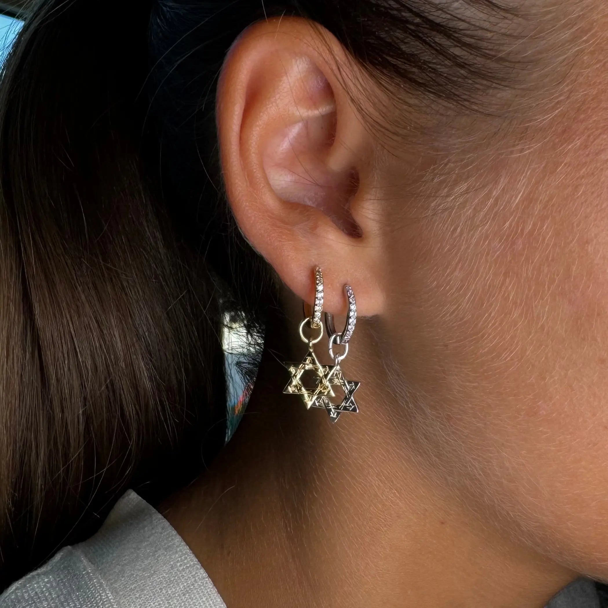 Örhänge - Detaljerade davidsstjärna - L8Hasselblad