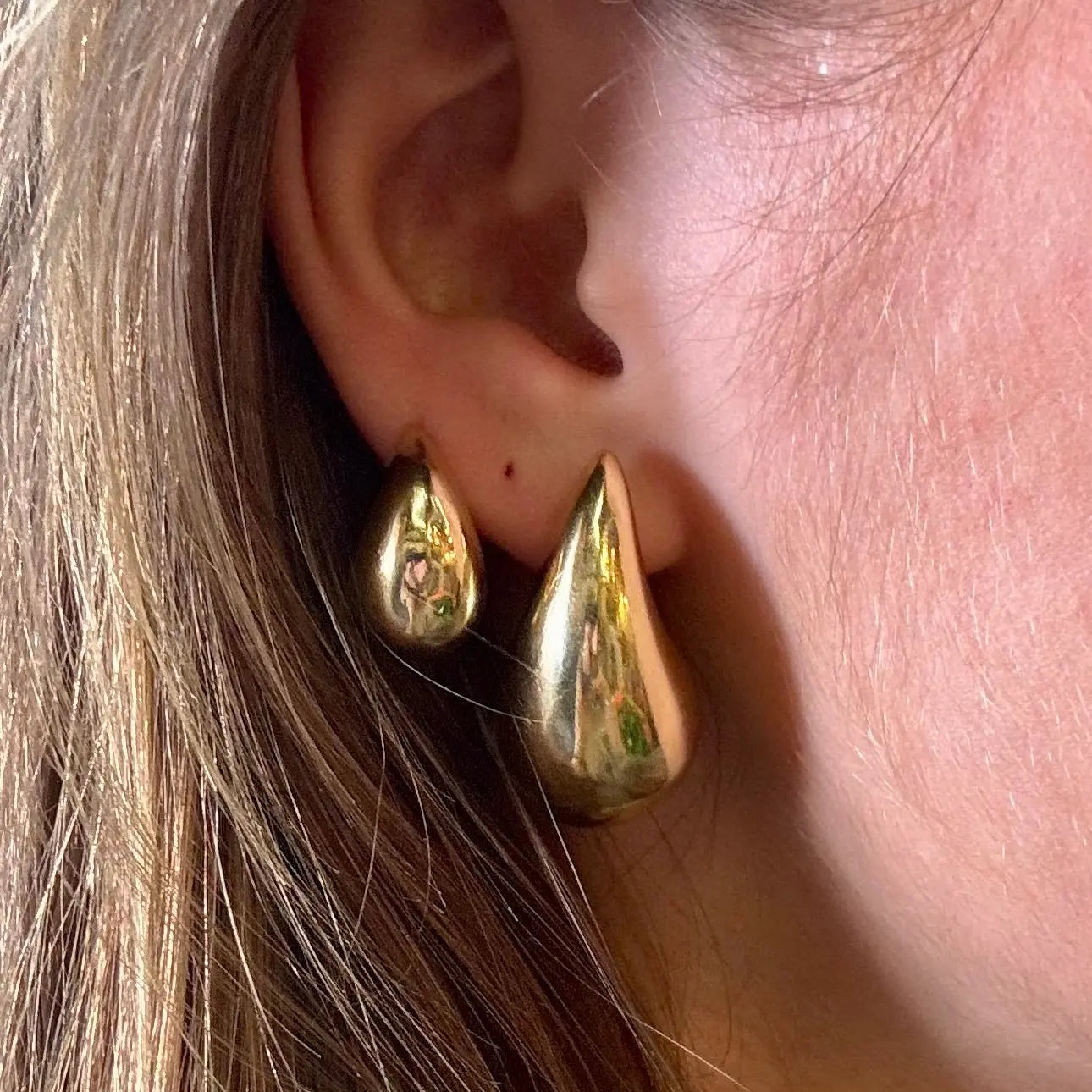 Örhänge - Droppar Gulddoublé - L8Hasselblad