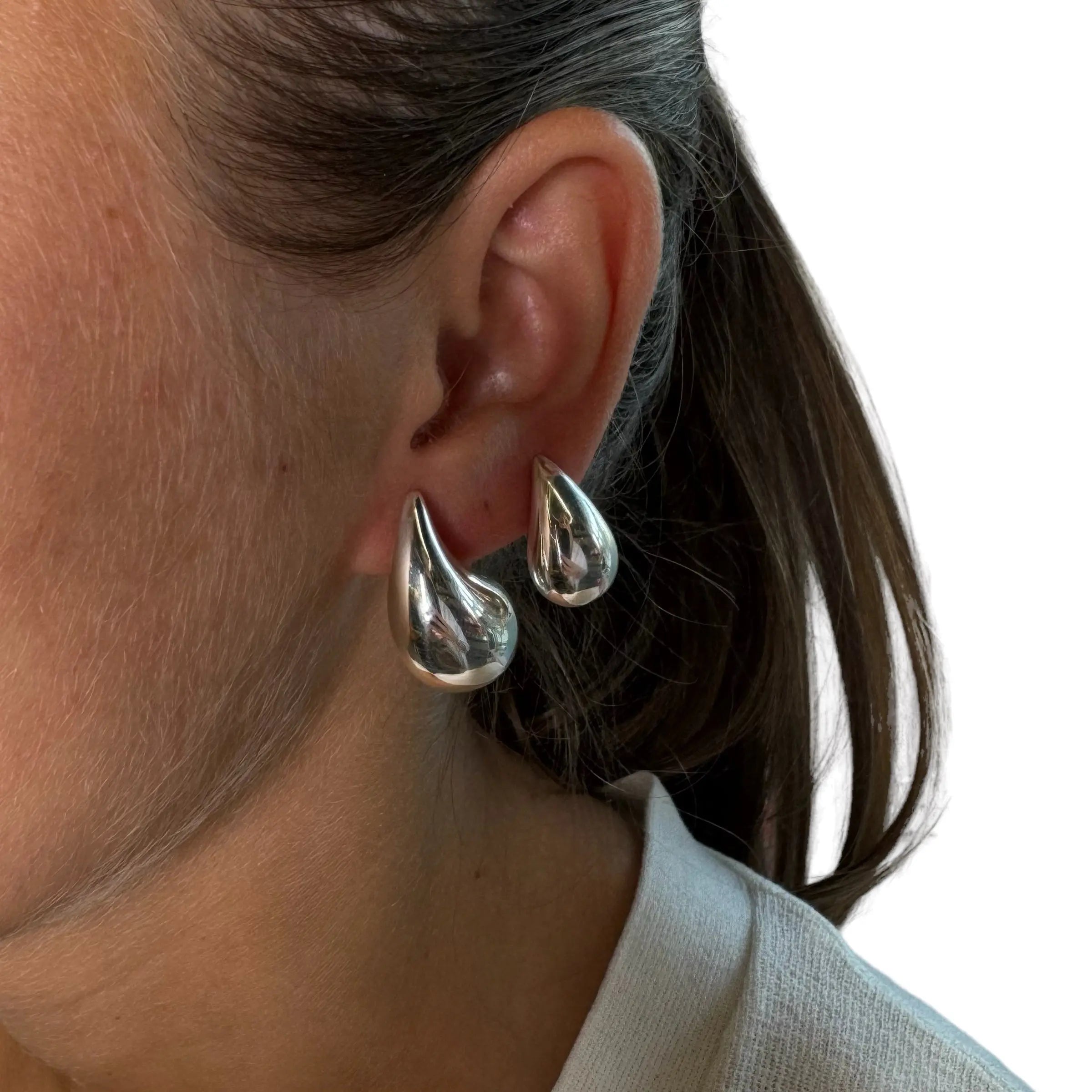 Örhänge - Droppar silver - L8Hasselblad