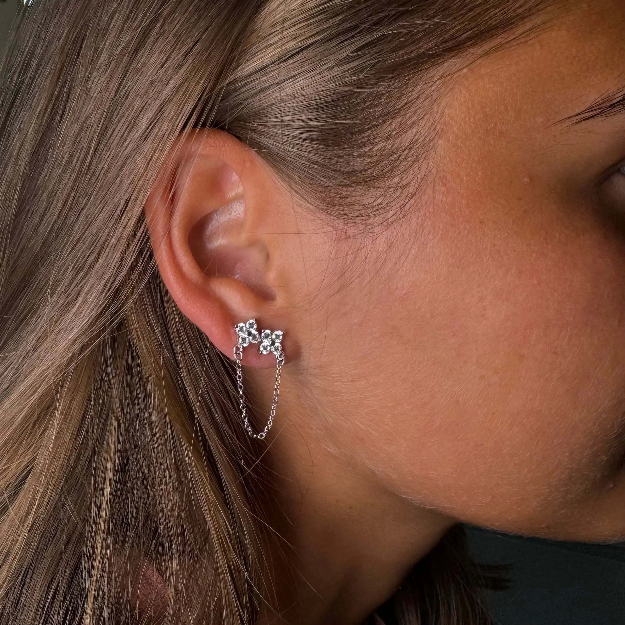 Örhänge - Glamour Dubbel blomma - L8Hasselblad