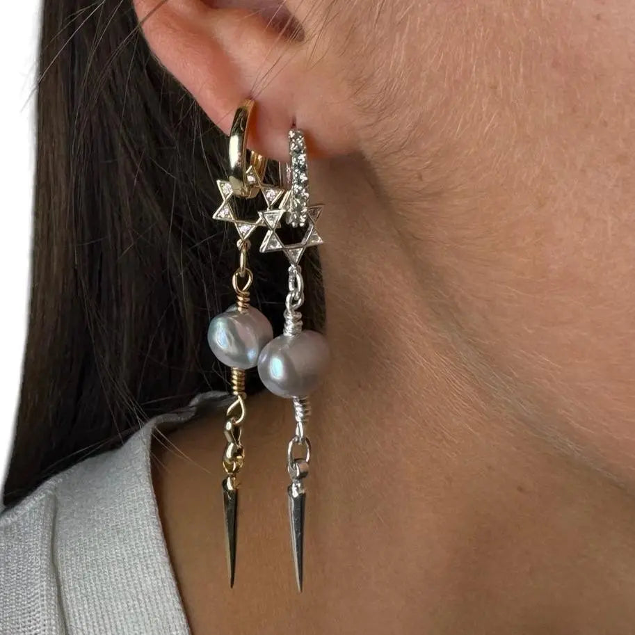 Örhänge - Glittrig davidsstjärna - L8Hasselblad