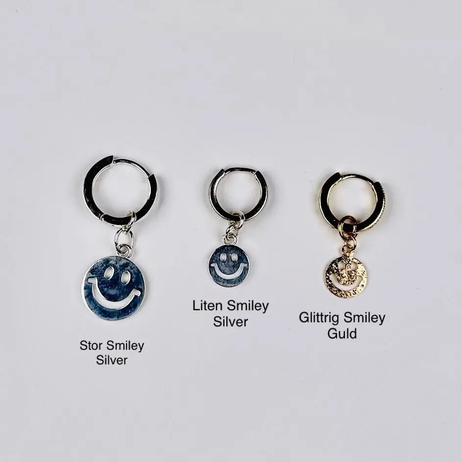 Örhänge - Hängande Smiley - L8Hasselblad