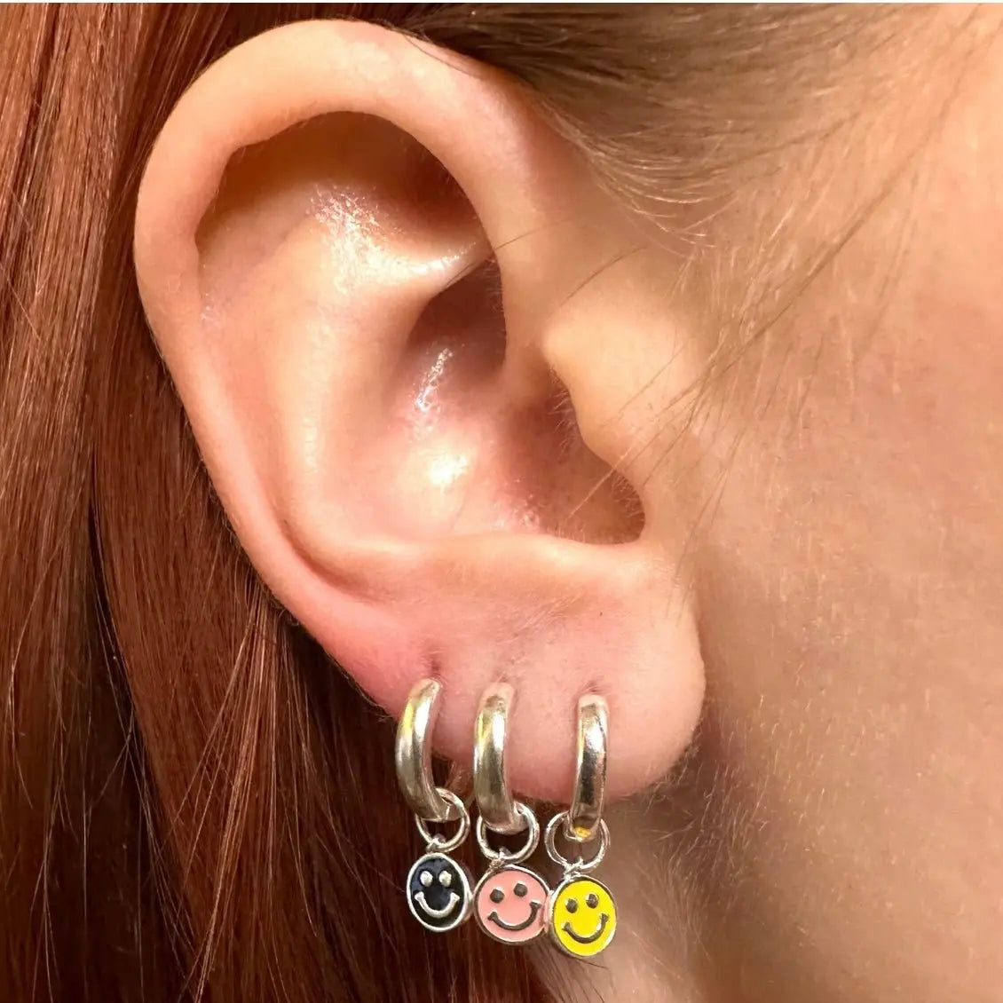 Örhänge - Hängande Smiley - L8Hasselblad