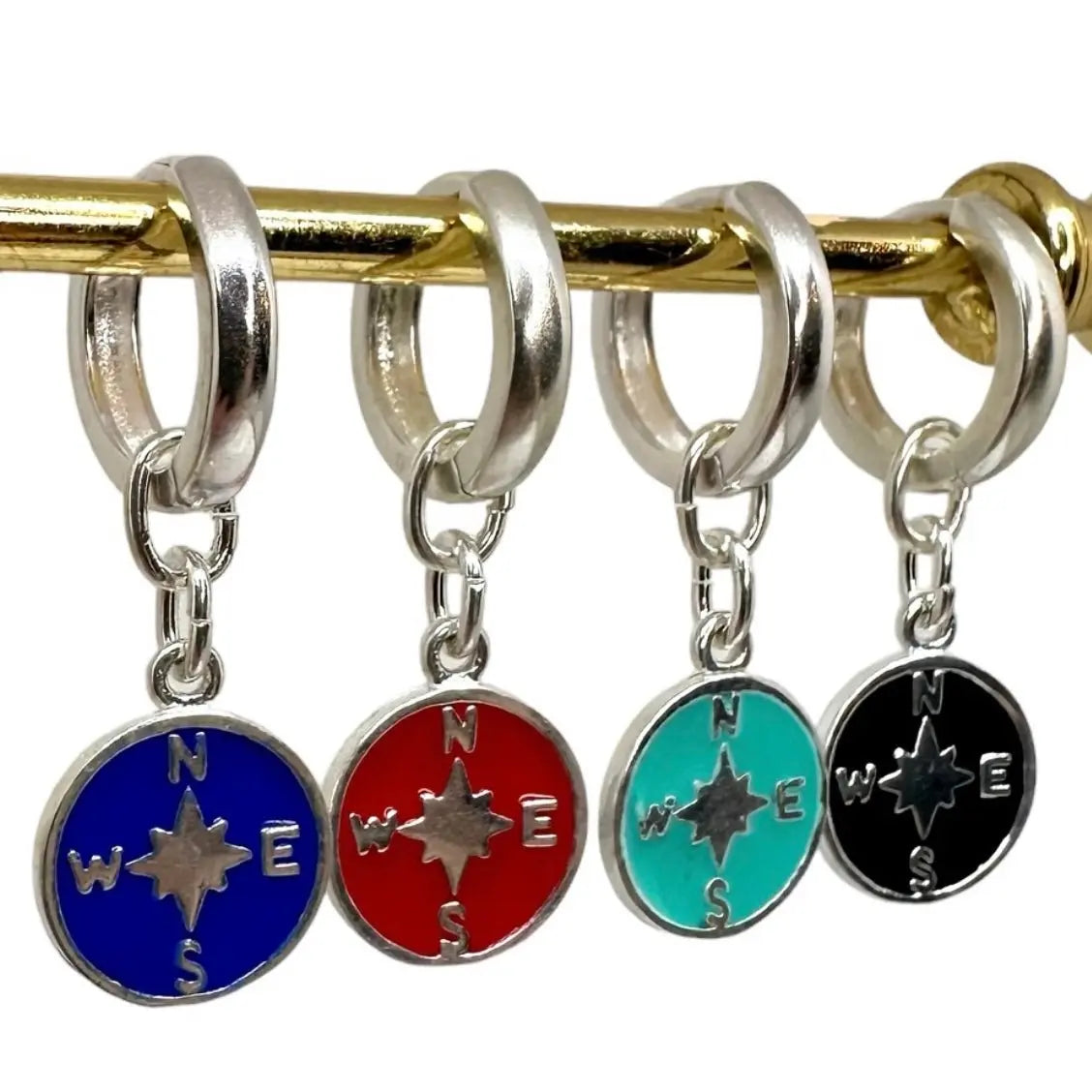 Örhänge - Hängande med Kompass Tuggummi - L8Hasselblad