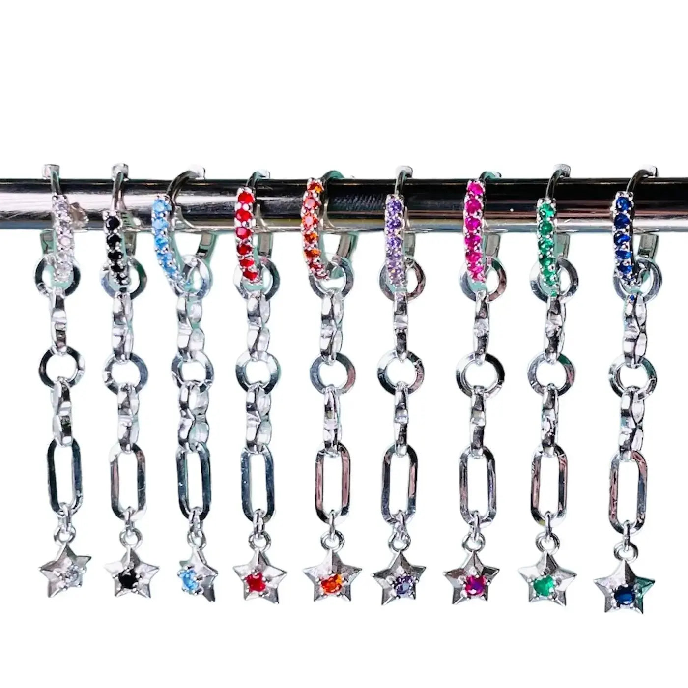 Örhänge - Långa stjärnskott - L8Hasselblad