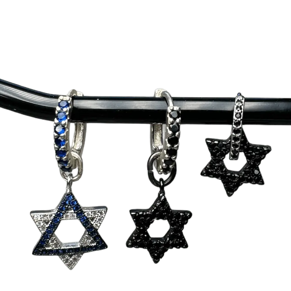 Örhänge - Unika davidsstjärnor med zirkoner - L8Hasselblad