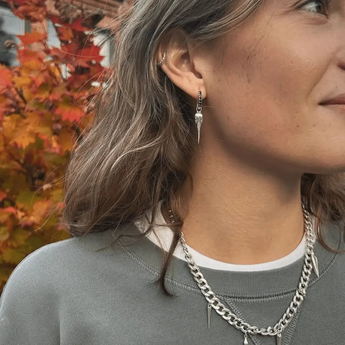 Örhängen - Fågelkranie - L8Hasselblad