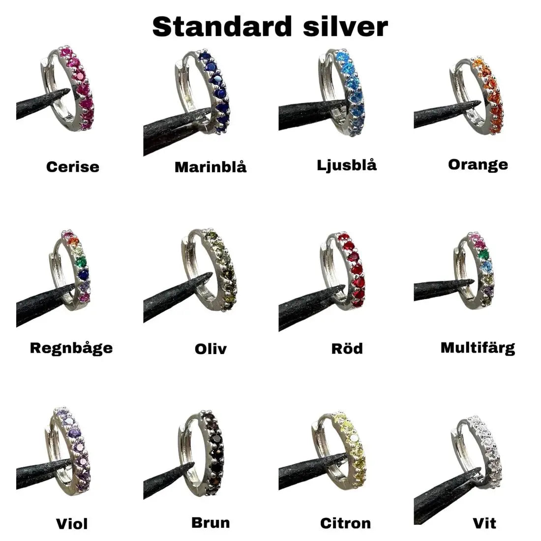 Örhängen - Långa runda niten - L8Hasselblad