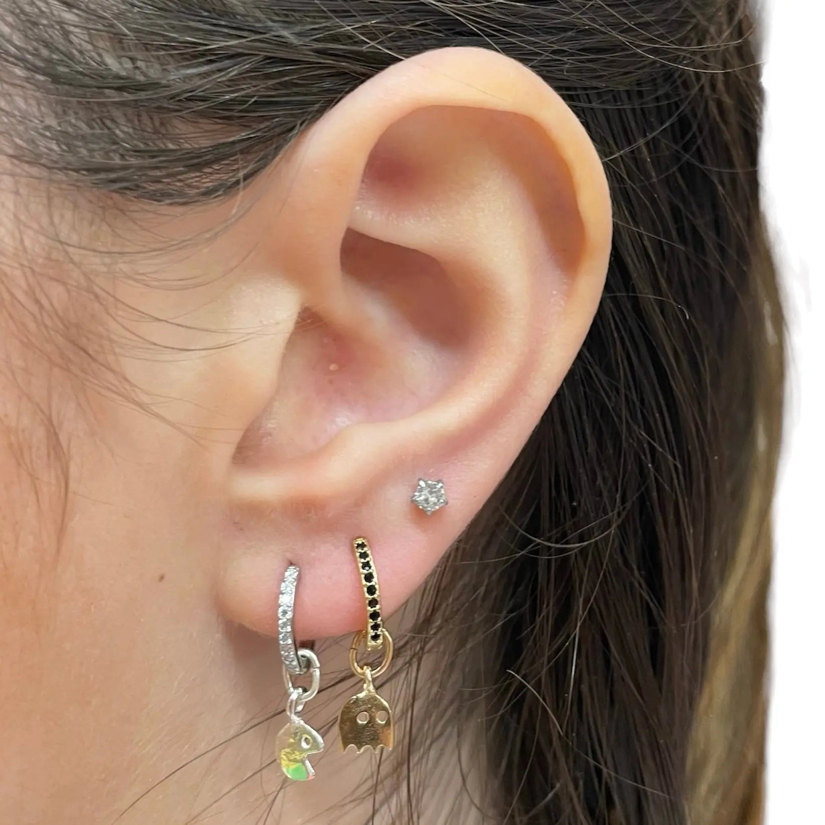 Örhängen - Pac Man & Spöke - L8Hasselblad