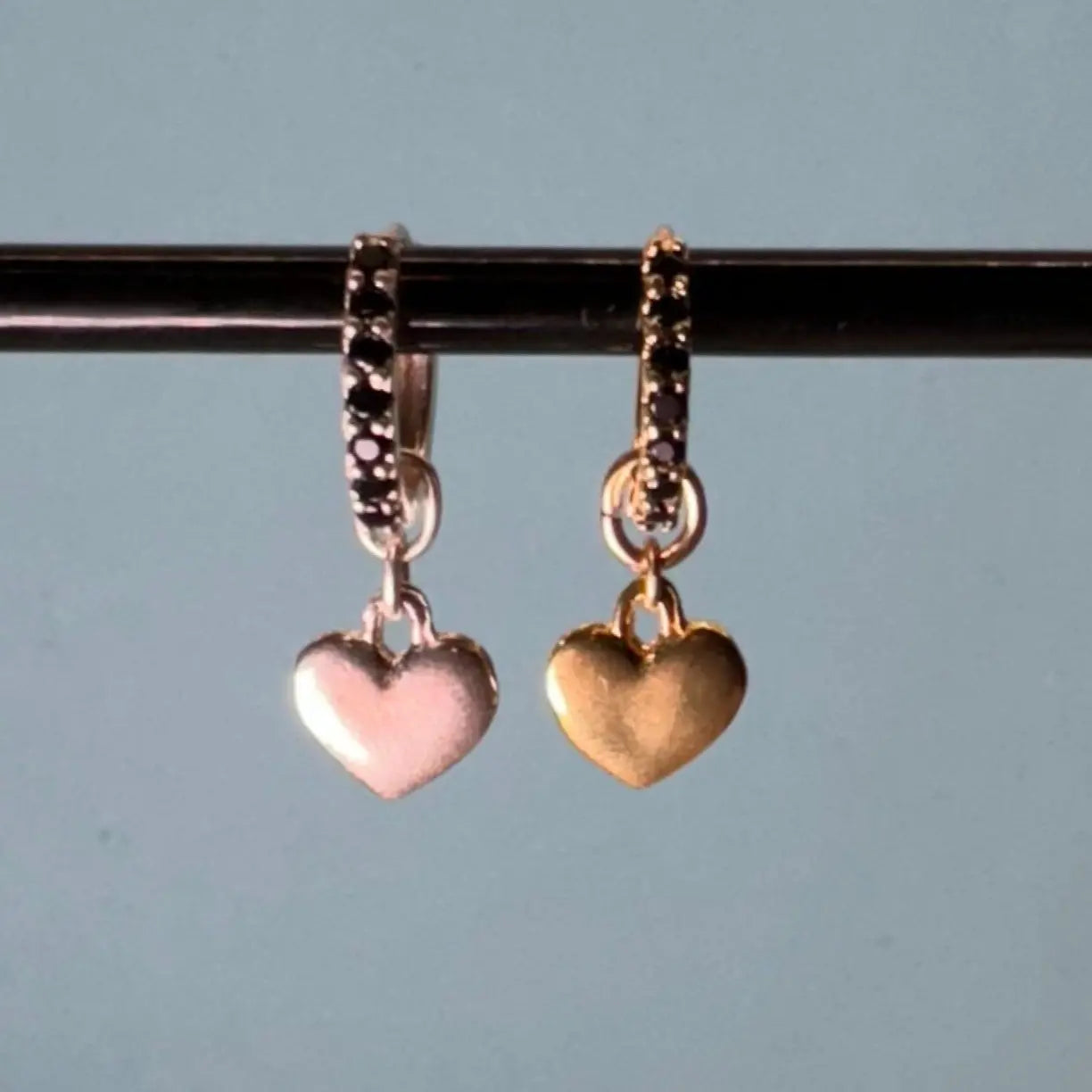 Örhängen - Platta Hjärtat - L8Hasselblad