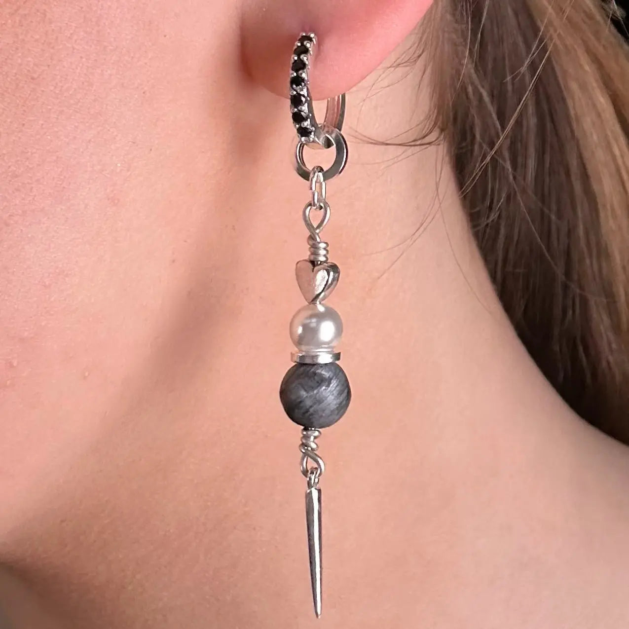 Örhängen - Stenar Med Stjärnor & Hjärtan - L8Hasselblad