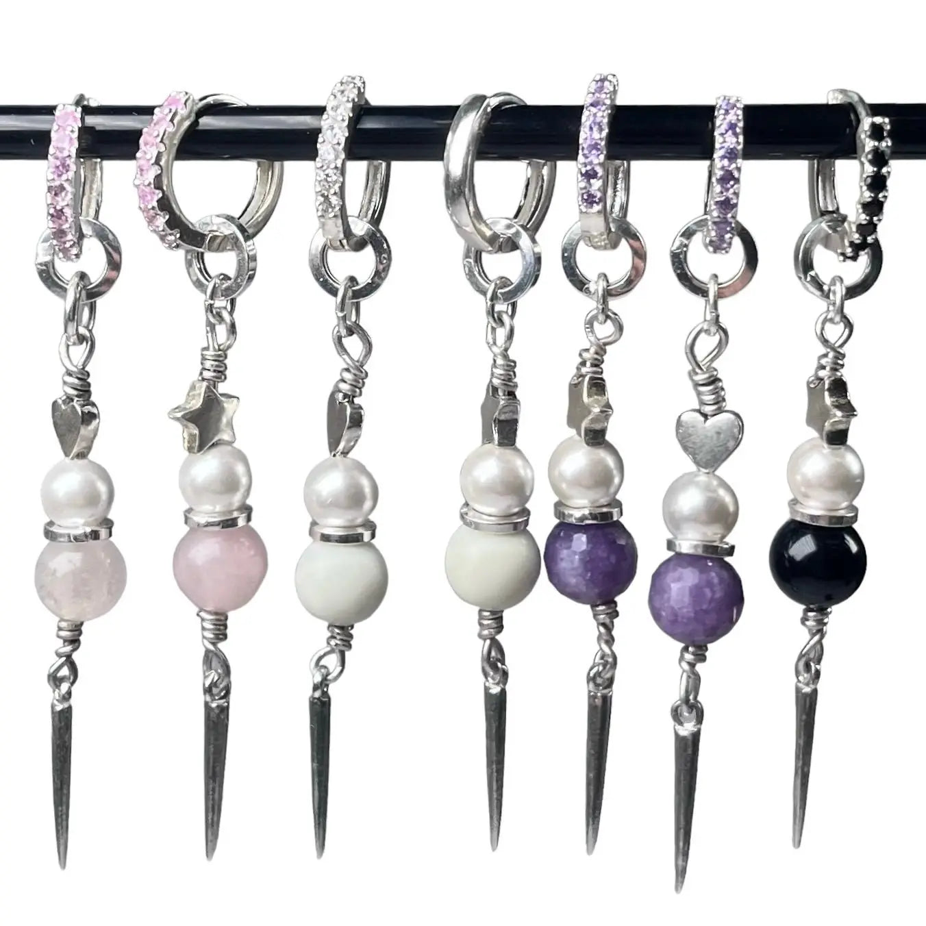 Örhängen - Stenar Med Stjärnor & Hjärtan - L8Hasselblad