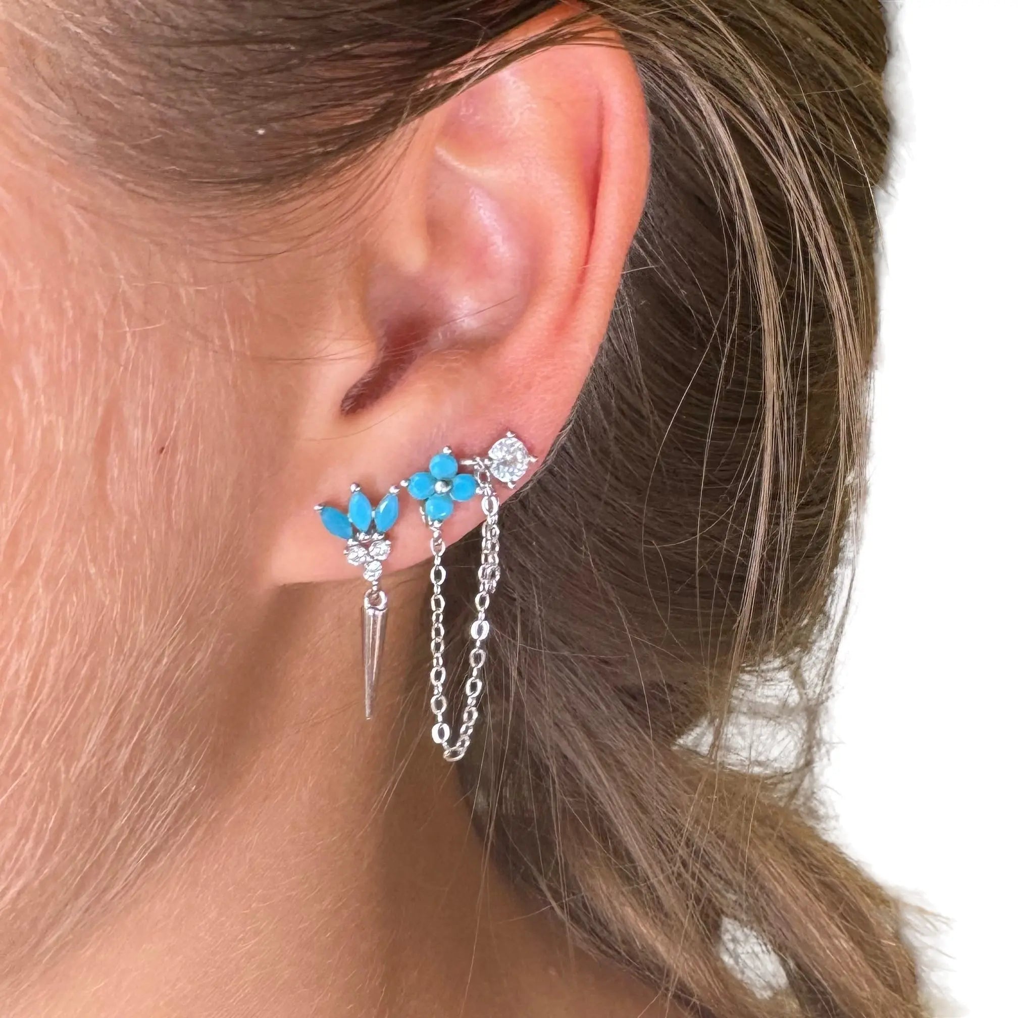 Örhängen - Turkos glamour - L8Hasselblad