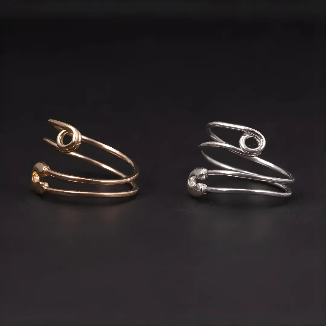 Säkerhetsnålsring i Silver & Gulddoublé (Lucka 9) L8Hasselblad