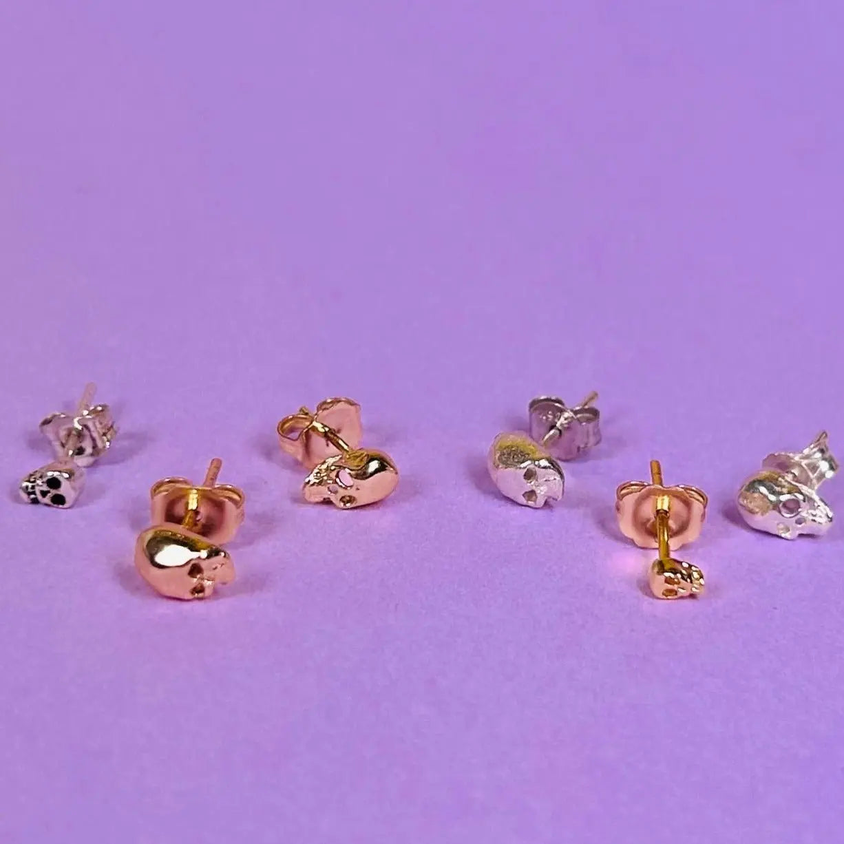 Stiftörhänge - 3D Dödskallar - L8Hasselblad