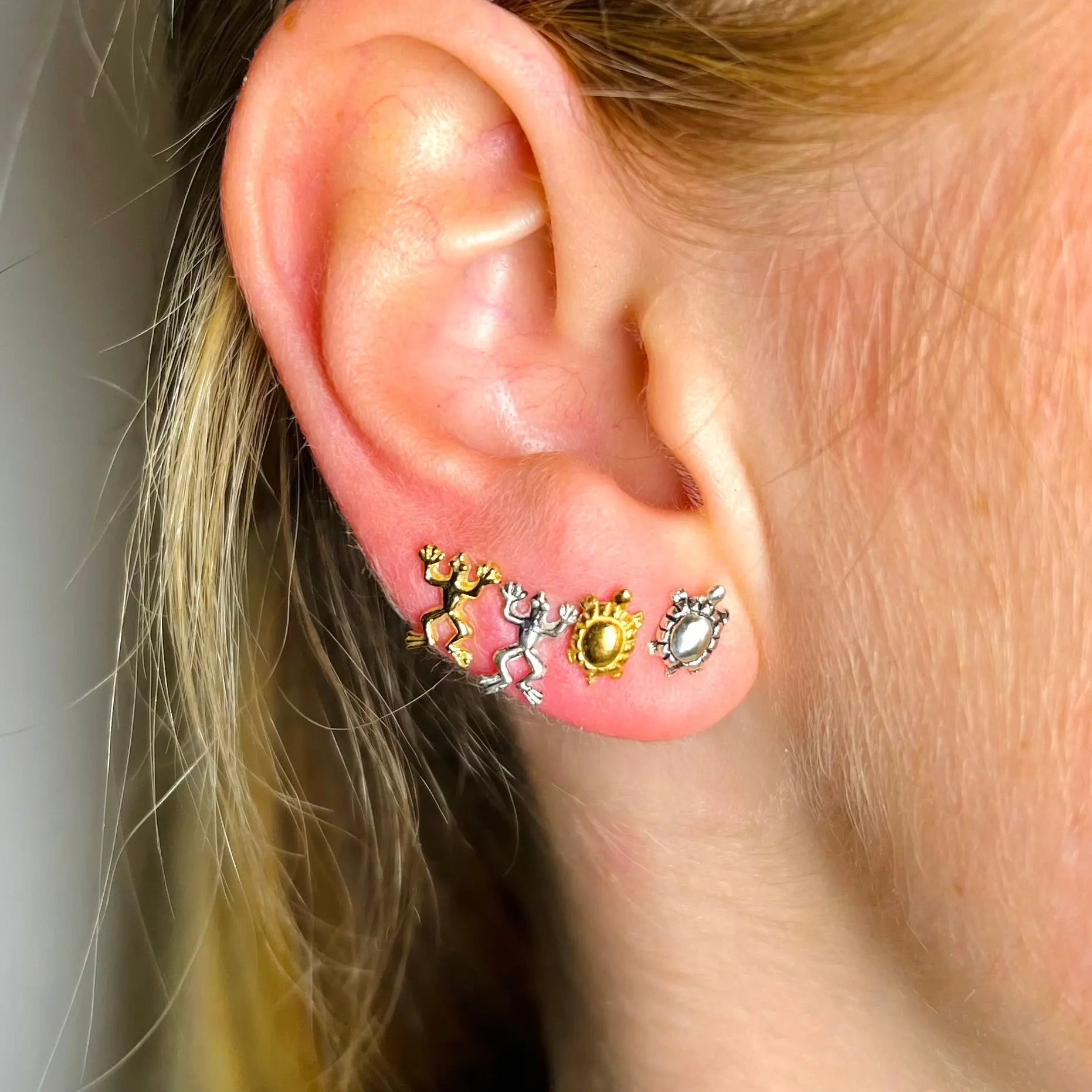 Stiftörhänge - Groda & Sköldpadda - L8Hasselblad