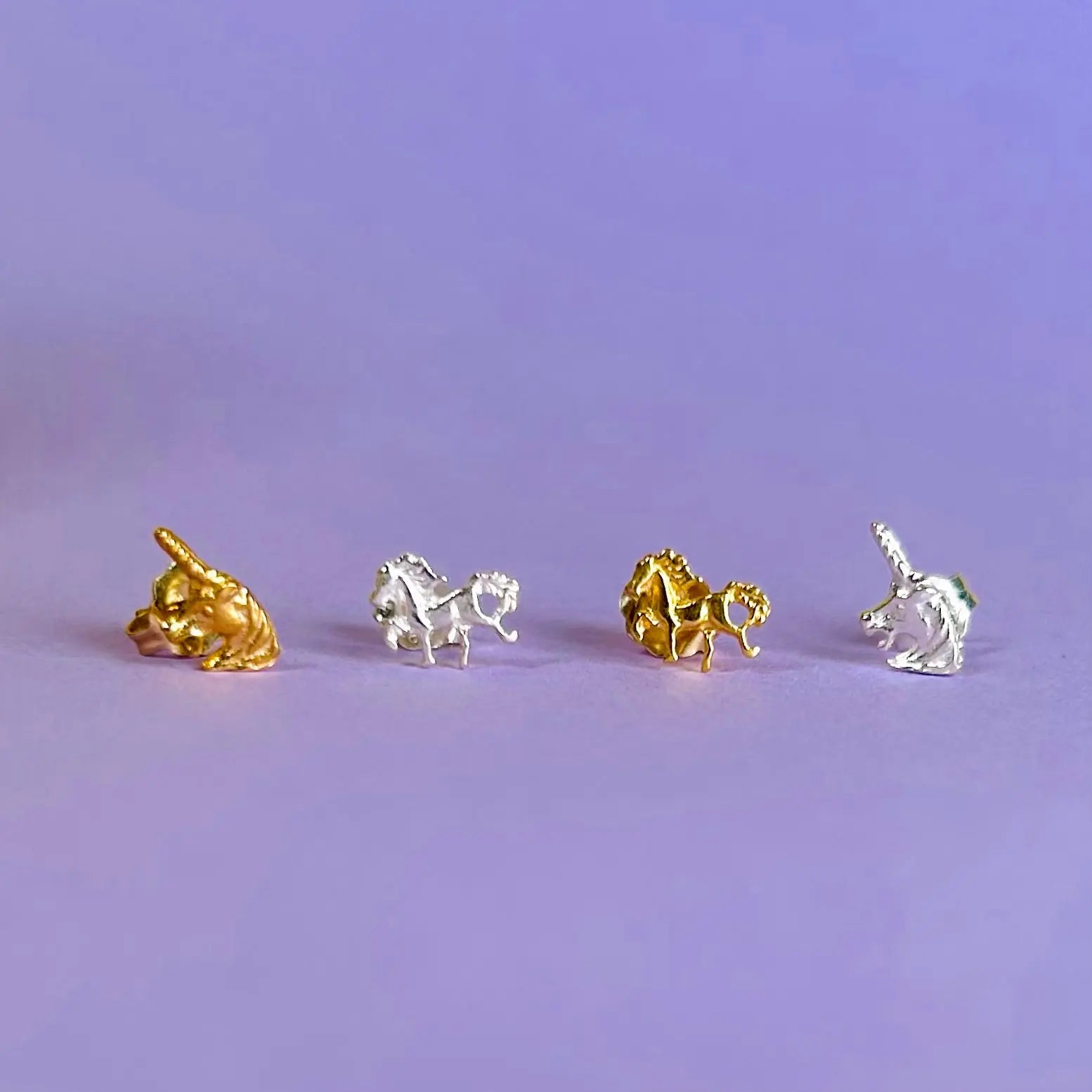 Stiftörhänge - Häst & Unicorn - L8Hasselblad