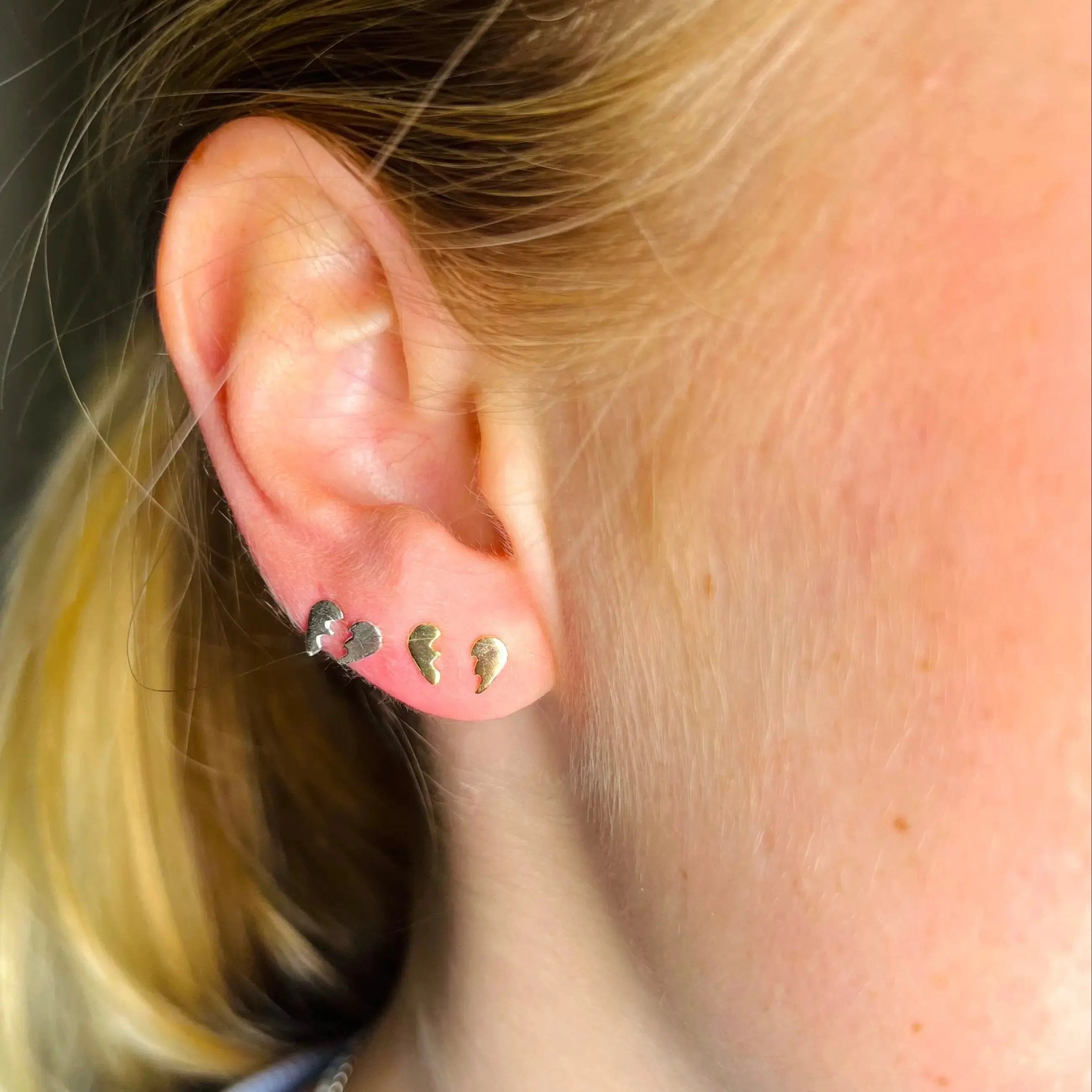 Stiftörhänge - Hjärthalvor - L8Hasselblad