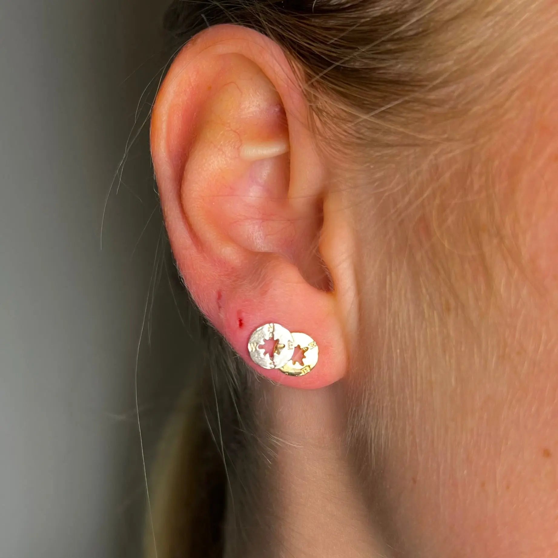 Stiftörhänge - Kompass - L8Hasselblad